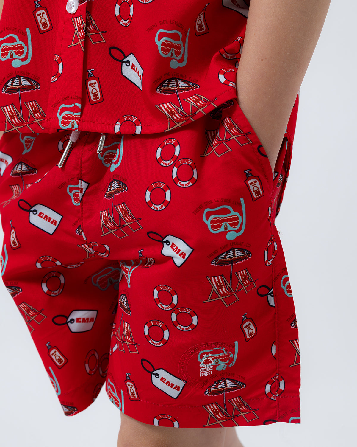 NFFC Junior Red Trent Club Swim Shorts