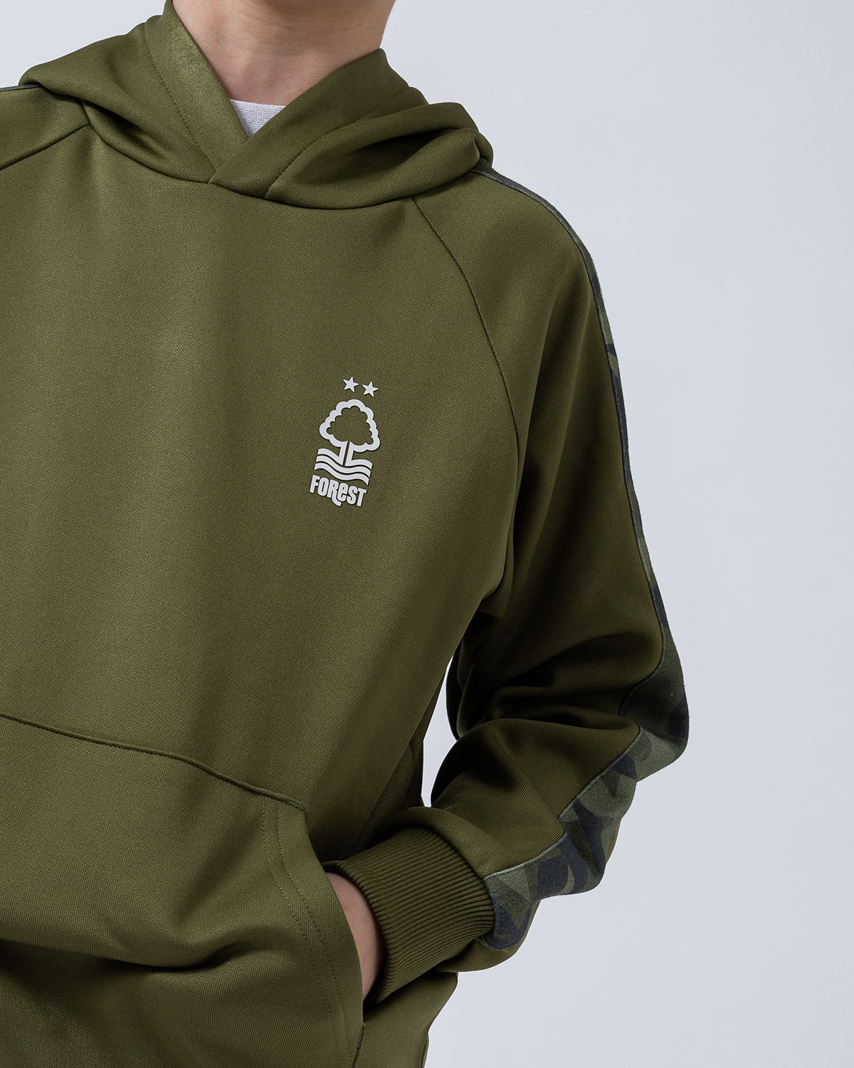 NFFC Junior Camo Panel Hoodie