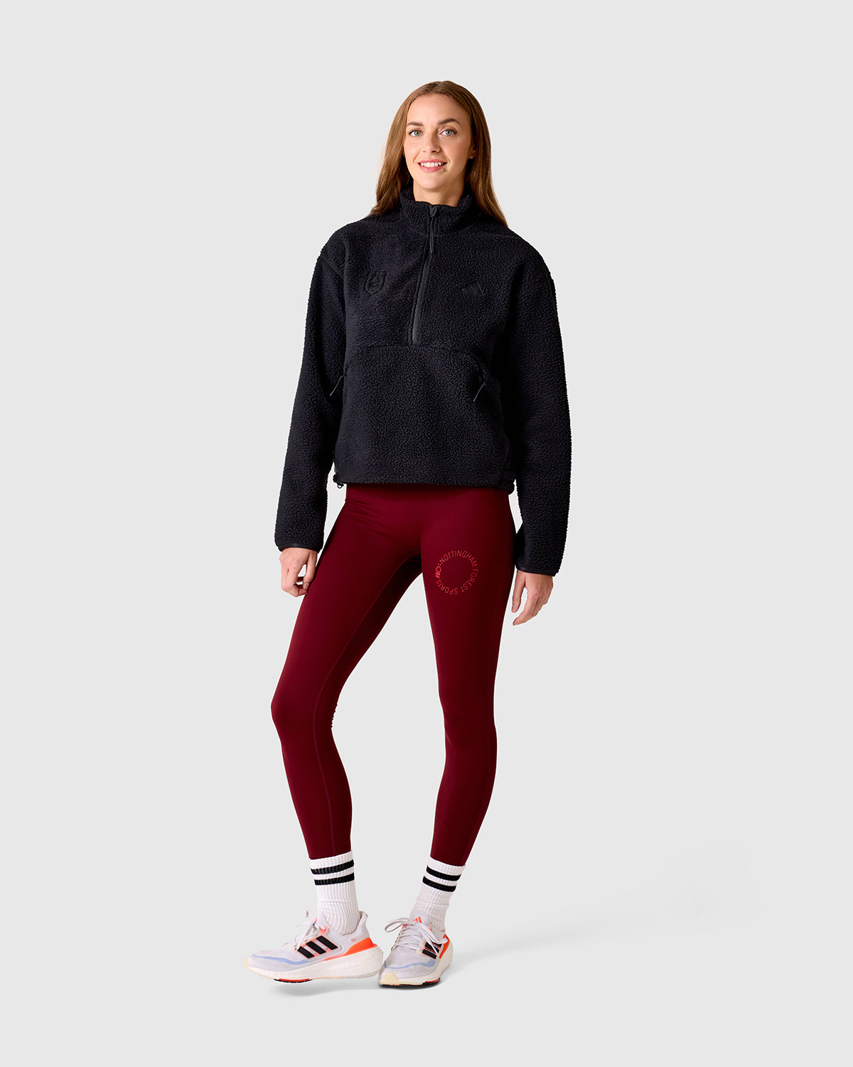 NFFC adidas Women's City Tech Black Half Zip Fleece