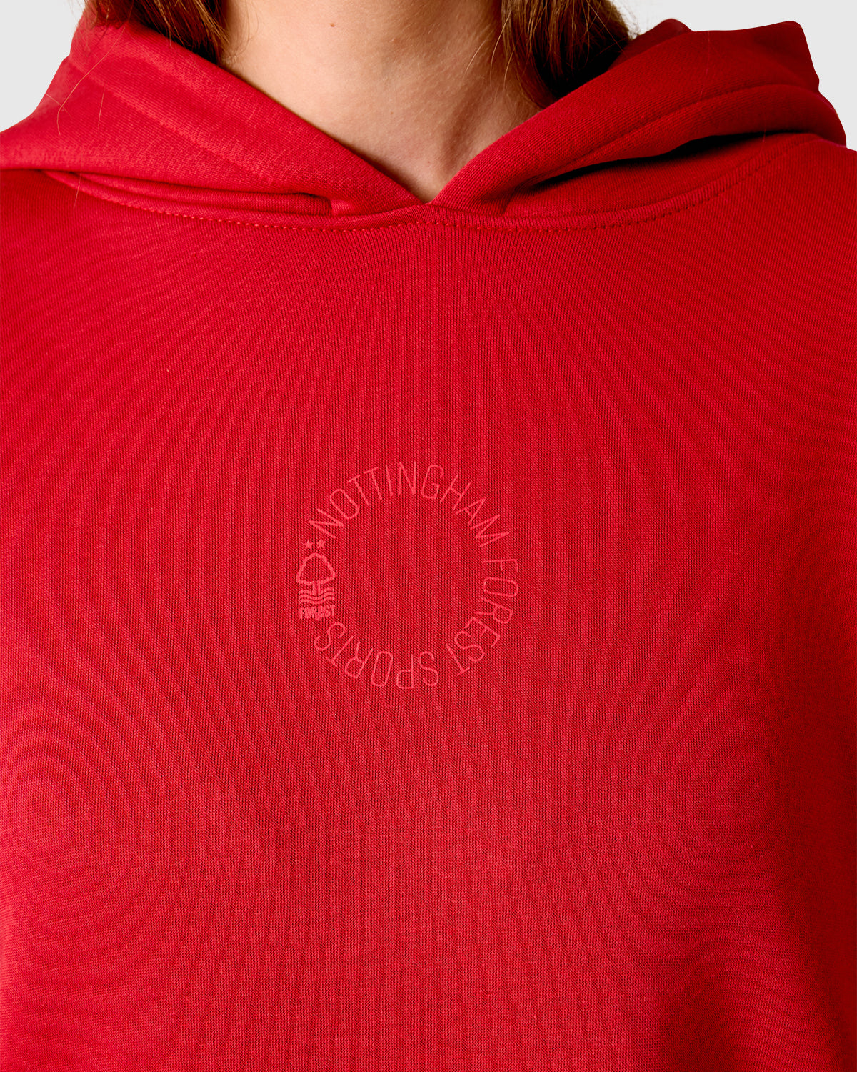 NFFC Women's Oversized Red Tonal Hoodie