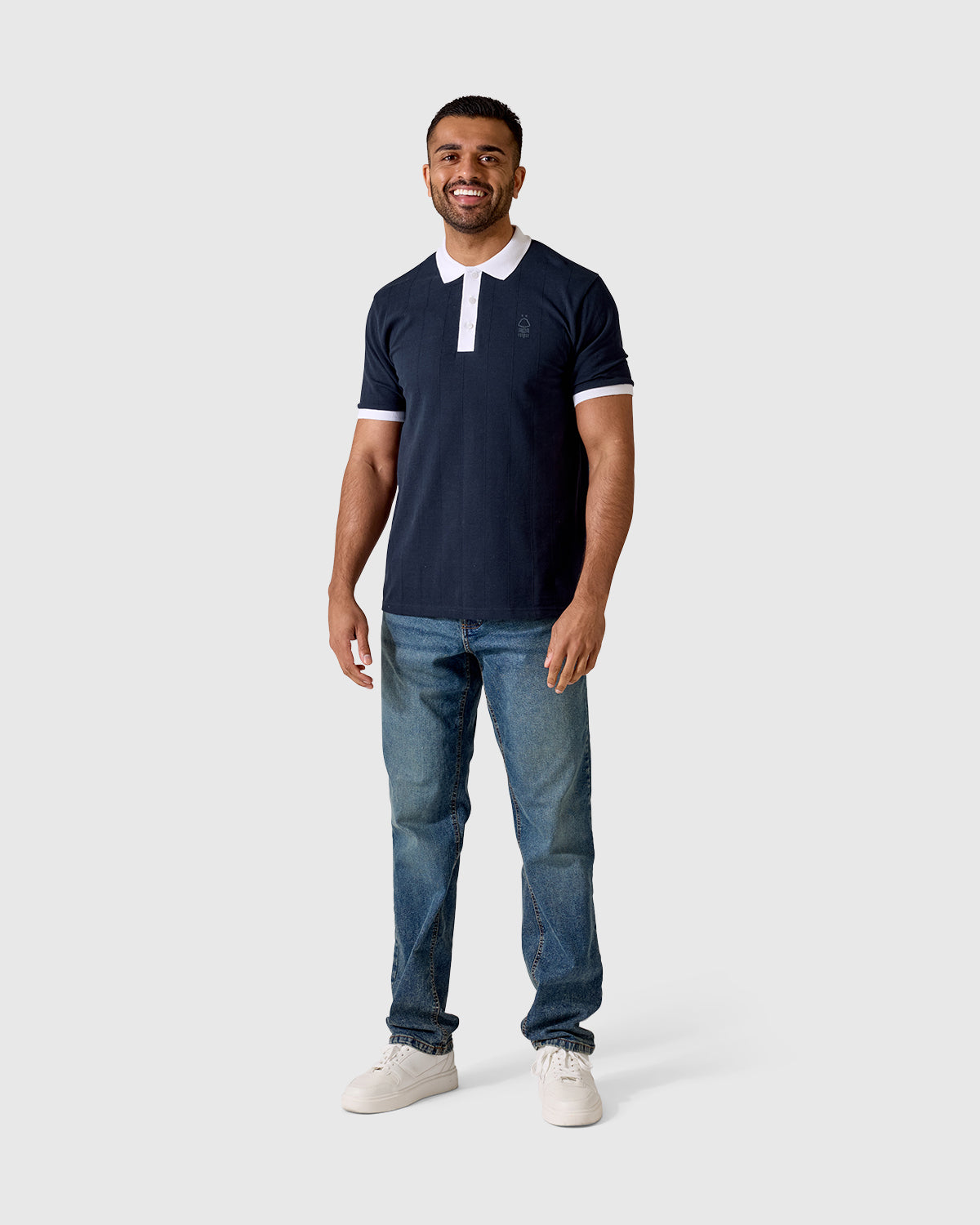 NFFC Navy Bridgford Drop Needle Polo
