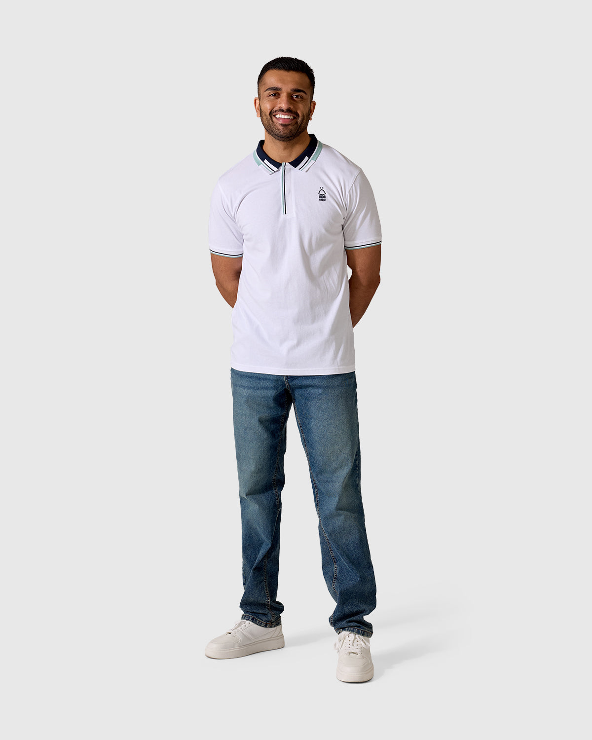 NFFC White Bridgford Tipped Polo