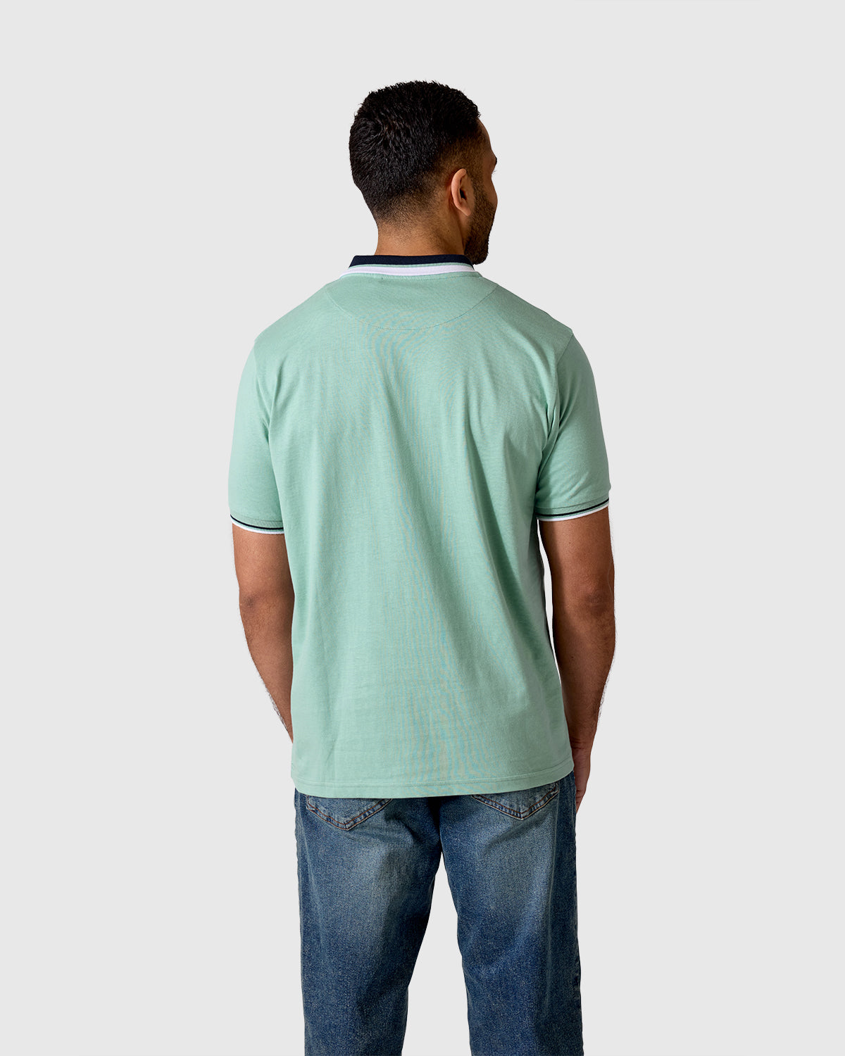 NFFC Light Teal Bridgford Tipped Polo