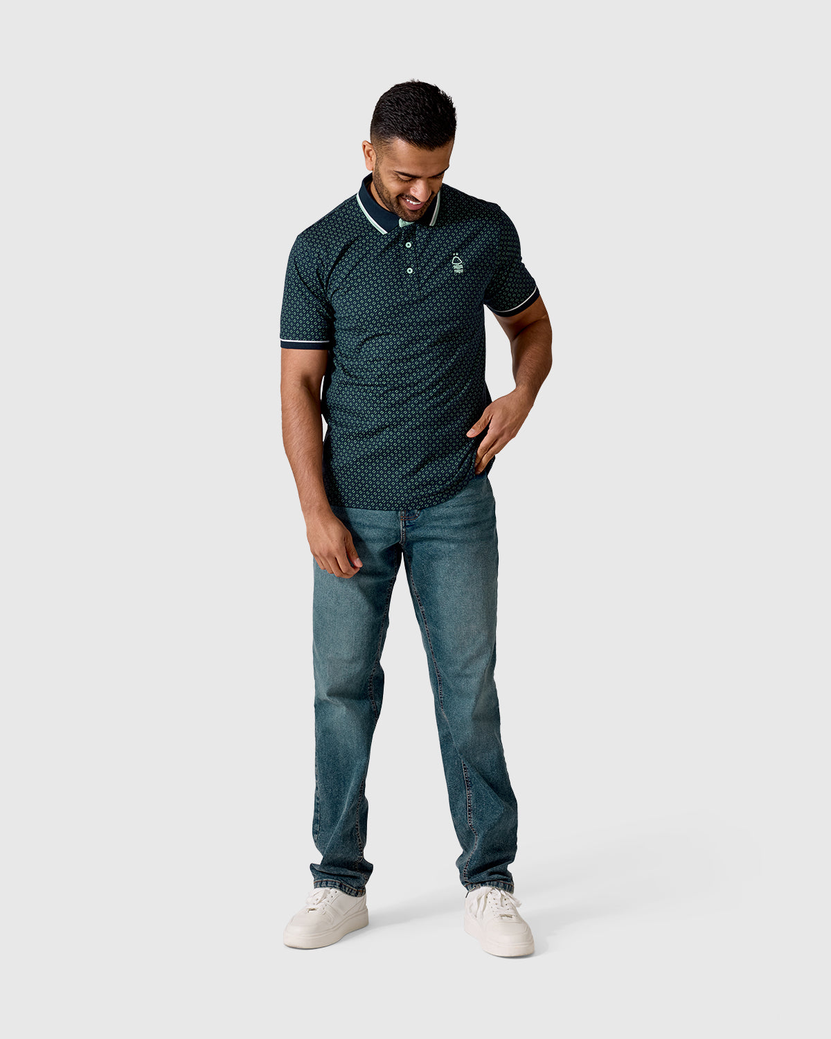 NFFC Navy Bridgford AOP Polo