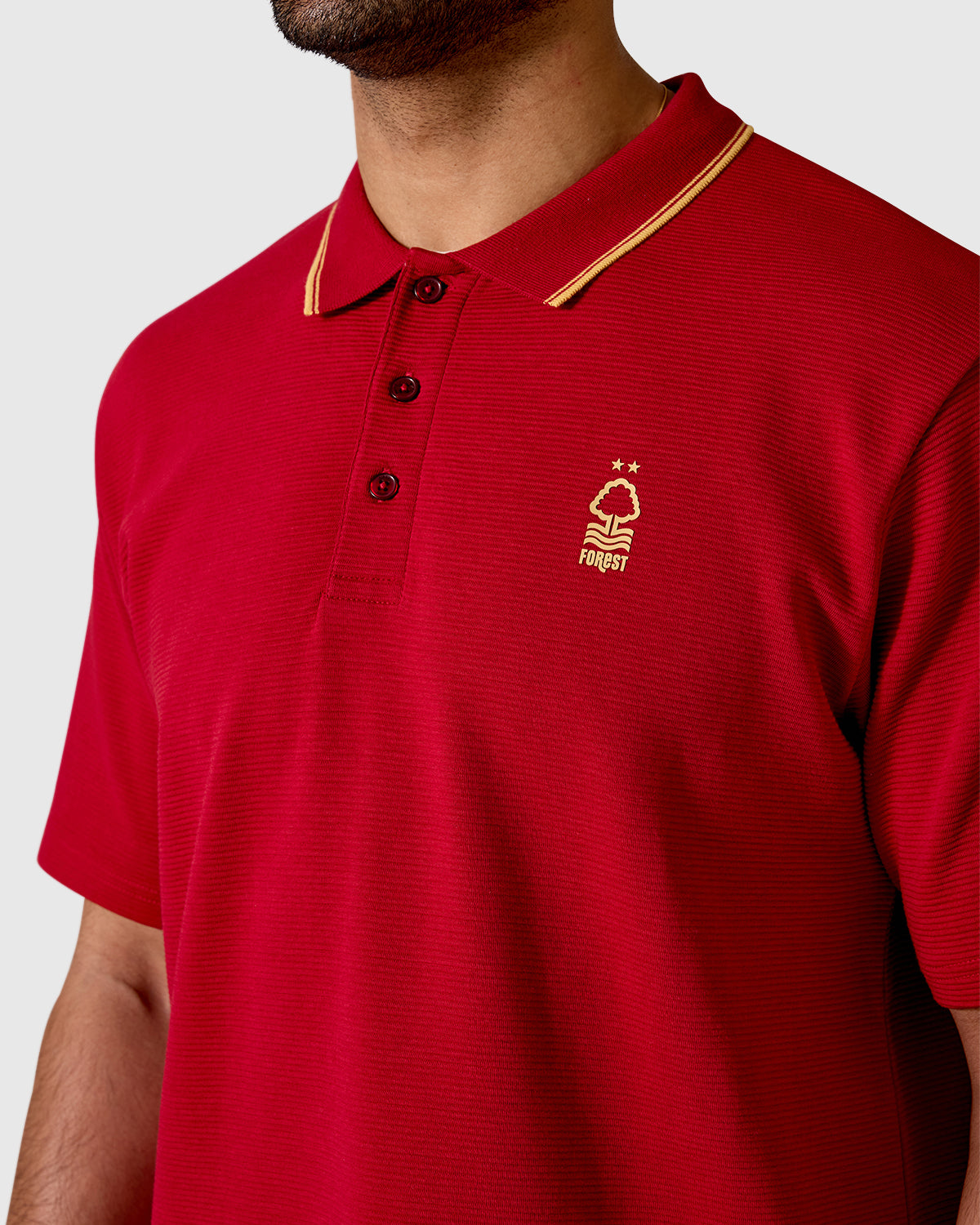 NFFC Red Leavers Ribbed Polo