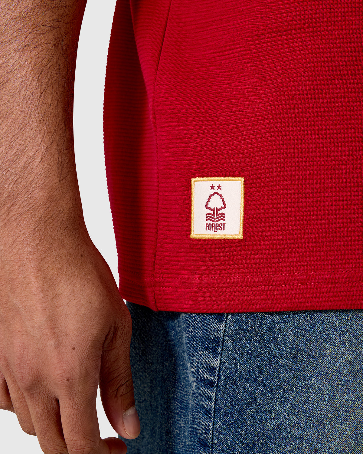 NFFC Red Leavers Ribbed Polo