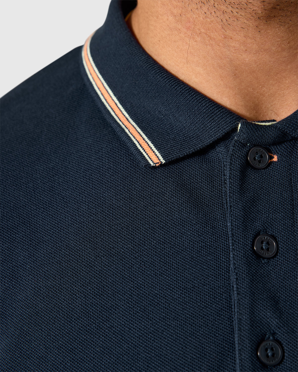 NFFC Navy Pop Edit Tipped Polo