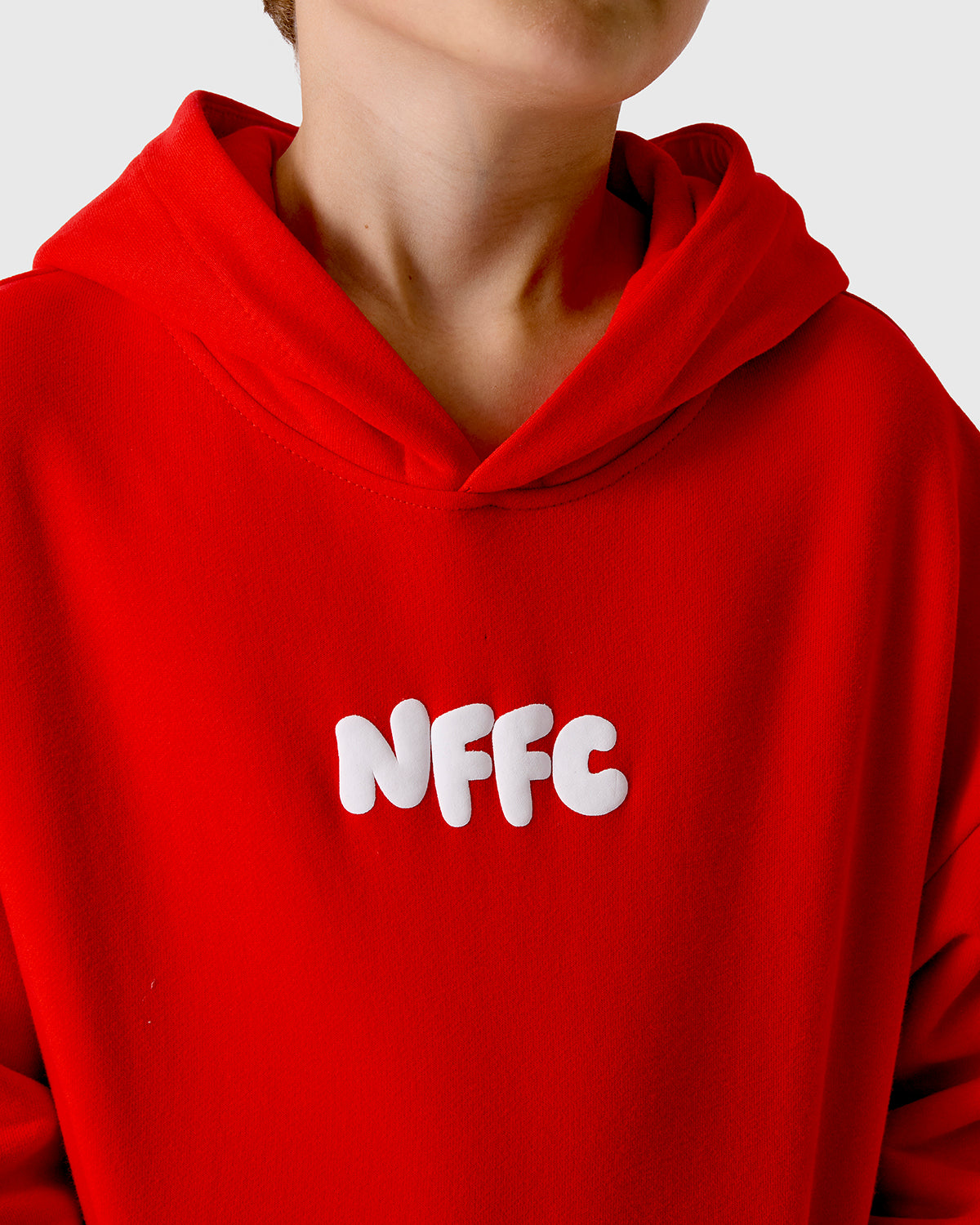 NFFC Junior Red Puff Print Hoodie