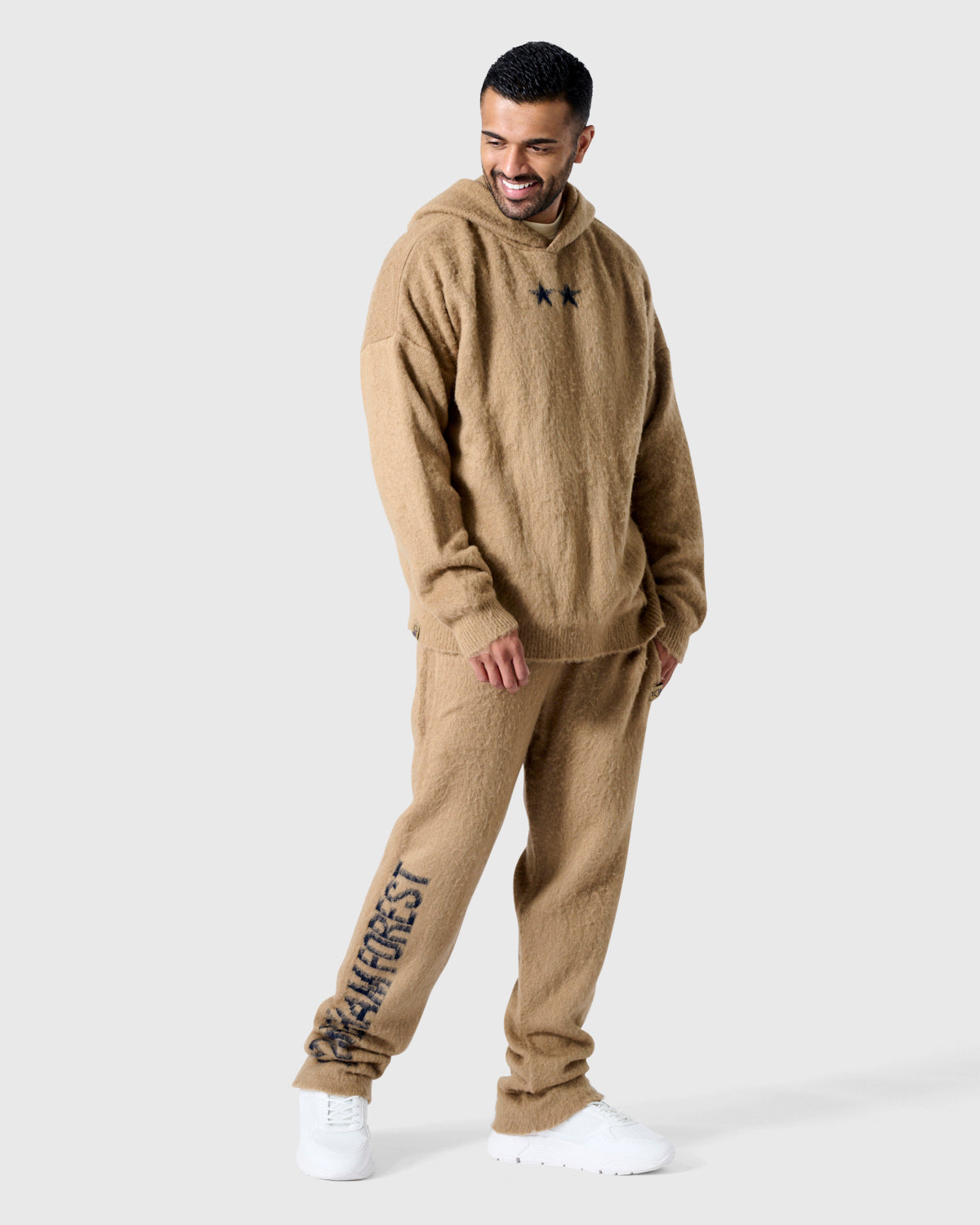 NFFC Camel Brushed Knit Hoodie