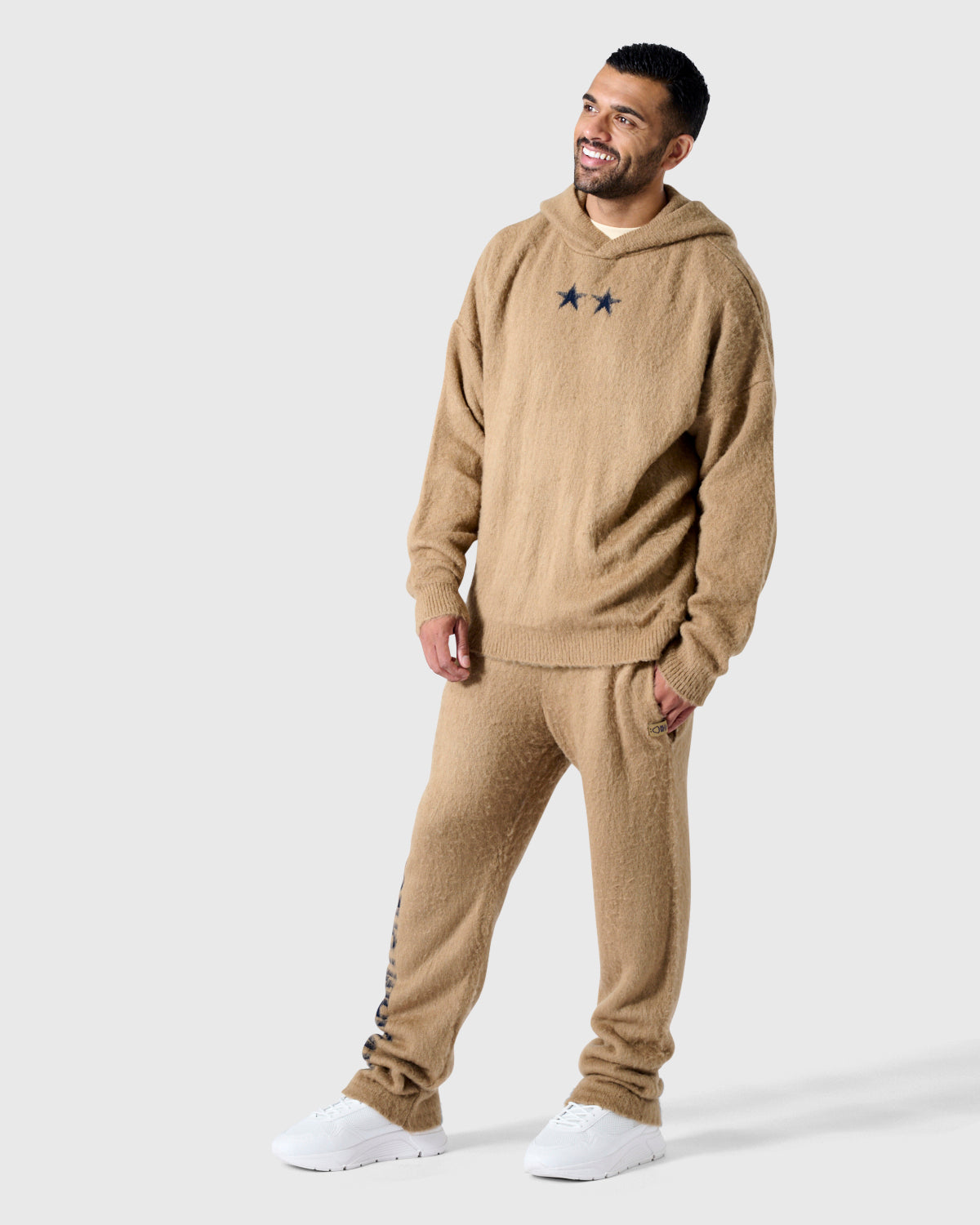 NFFC Camel Brushed Knit Hoodie