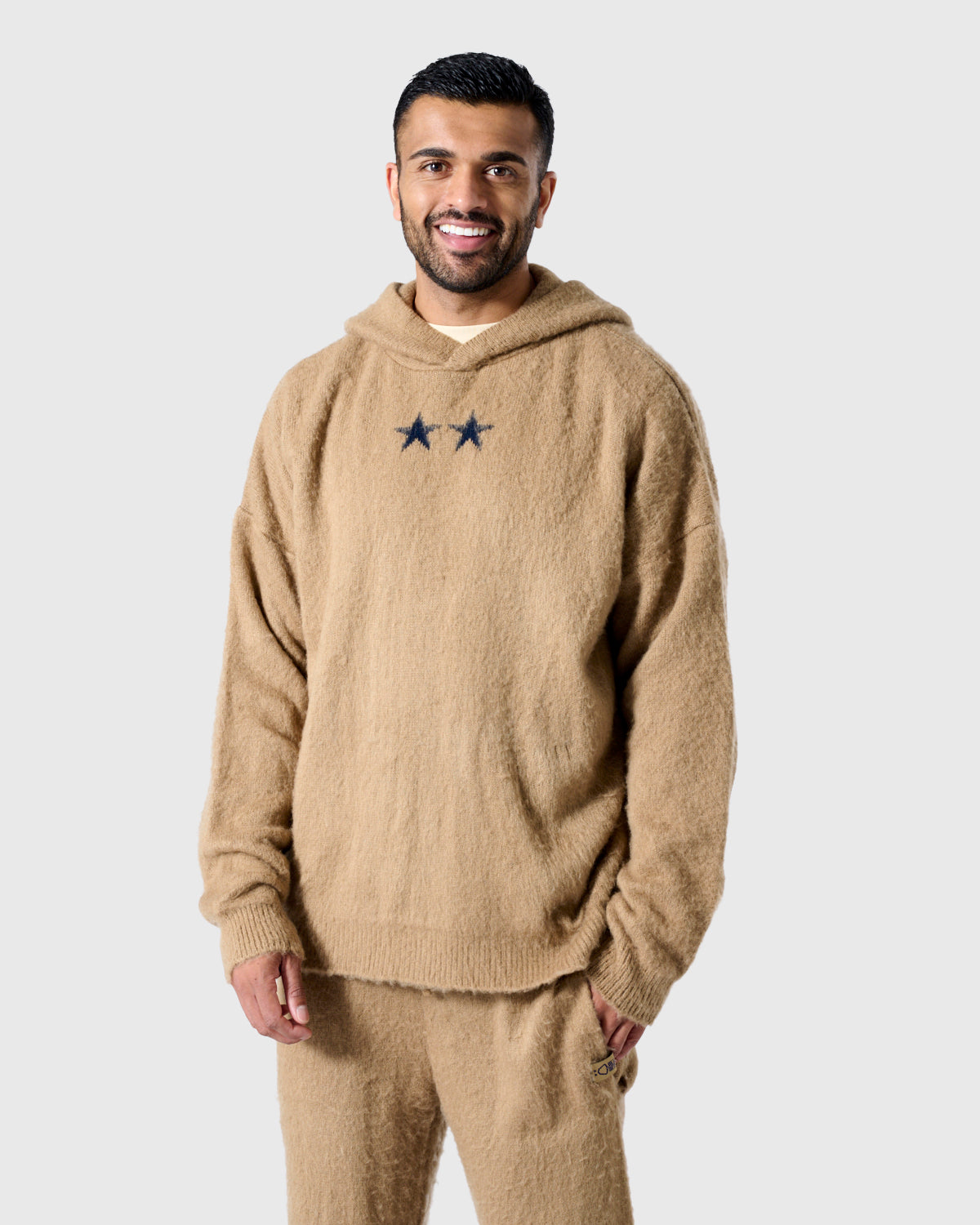 NFFC Camel Brushed Knit Hoodie