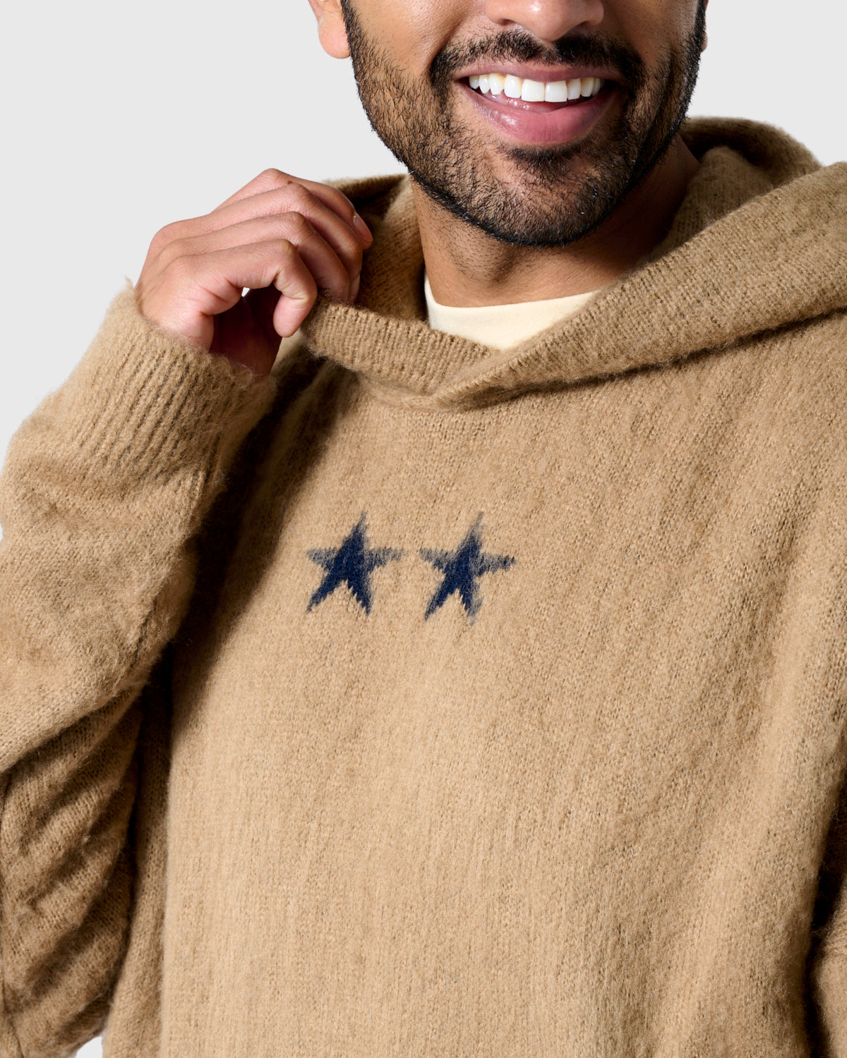 NFFC Camel Brushed Knit Hoodie