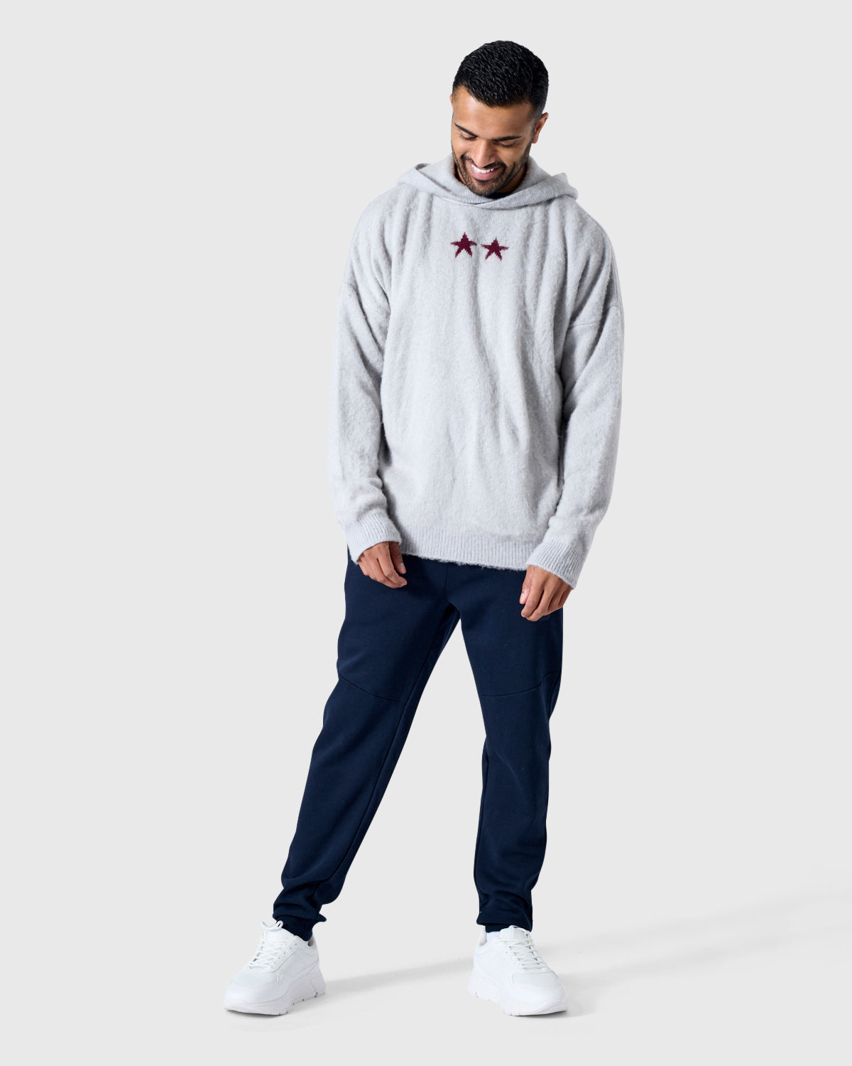 NFFC Silver Brushed Knit Hoodie
