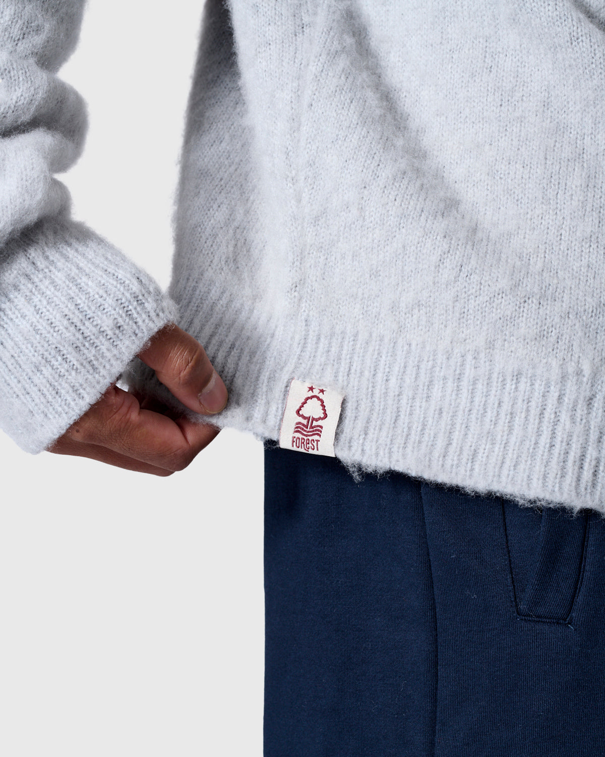 NFFC Silver Brushed Knit Hoodie