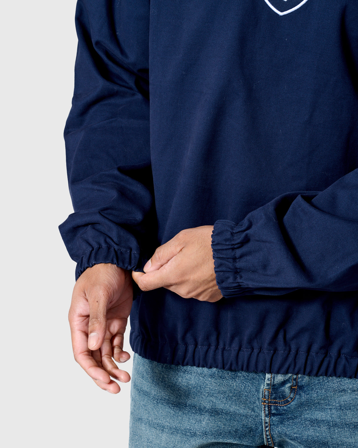 NFFC Navy Retro Shield Drill Top