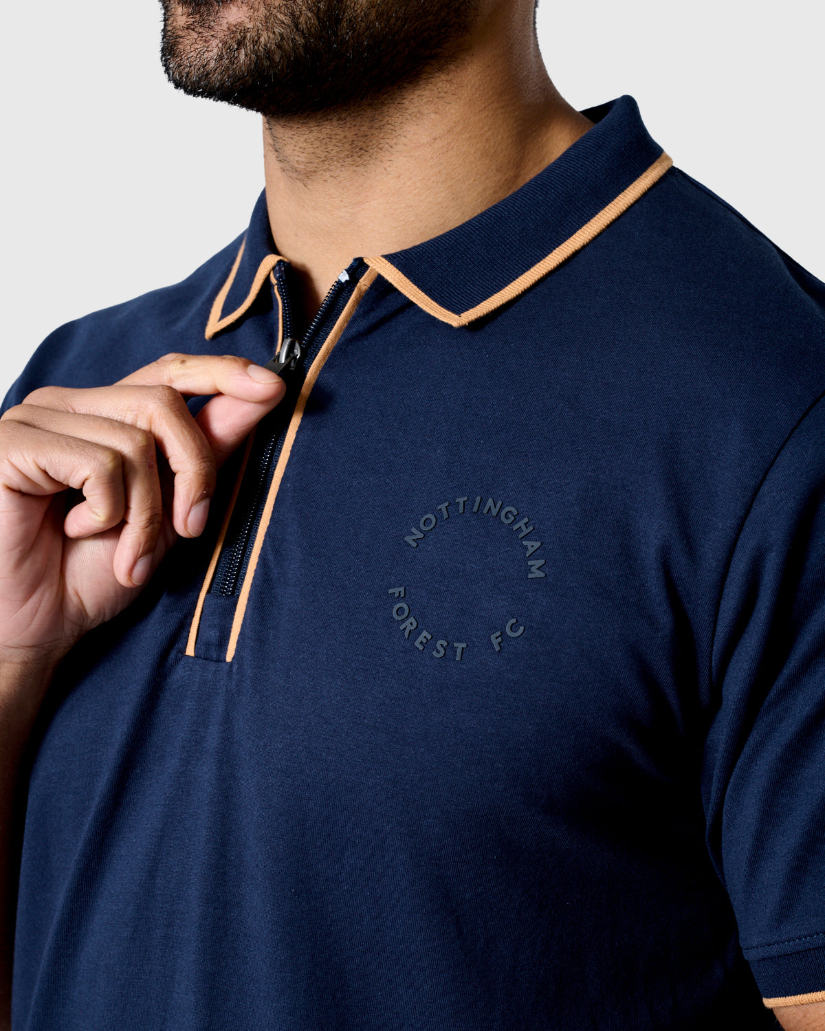 NFFC Navy Premium Circle Zip Polo