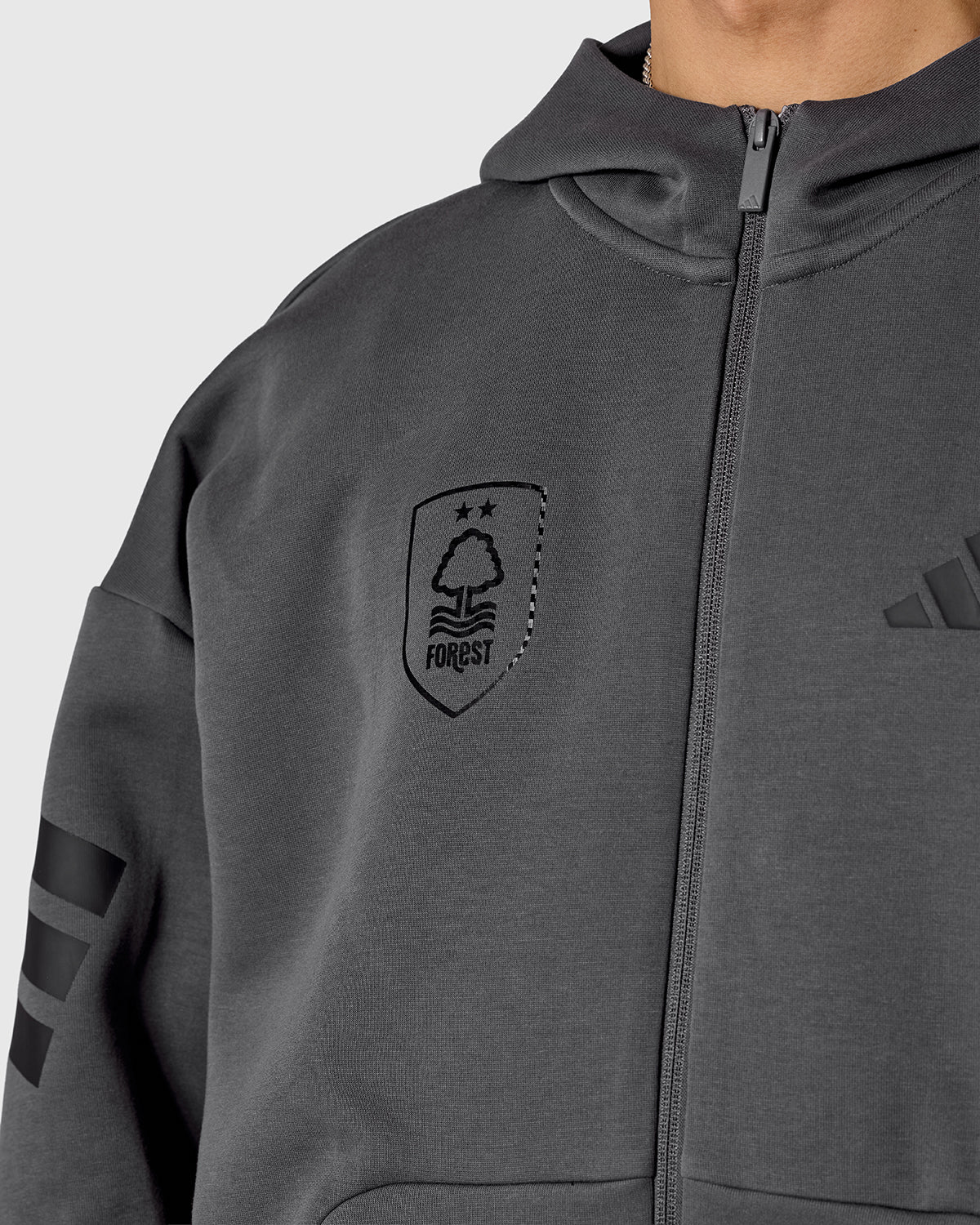 NFFC adidas Grey Future Icons Full Zip Hoodie