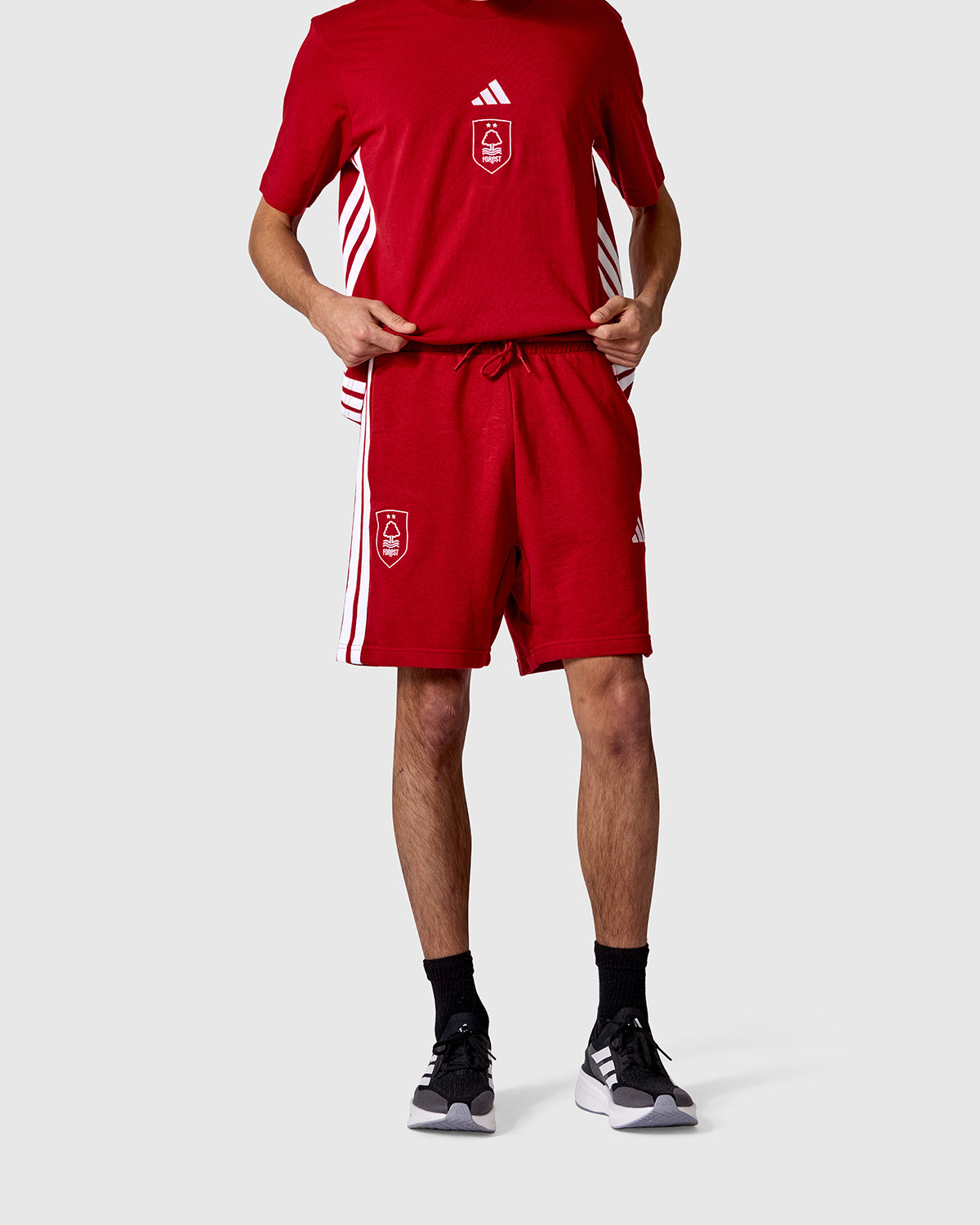 NFFC adidas Maroon 3-Stripe Shorts