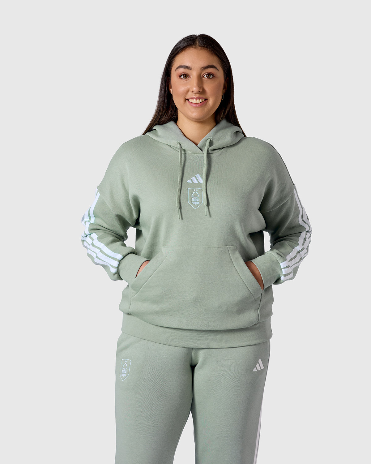 NFFC adidas Womens Sage 3-Stripe Hoodie