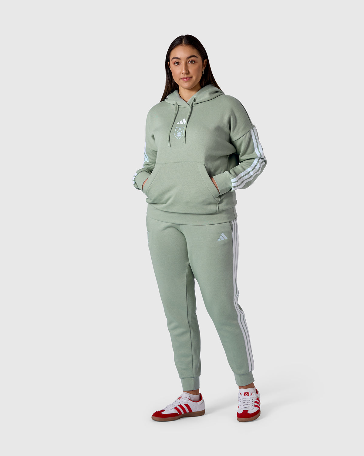 NFFC adidas Womens Sage 3-Stripe Hoodie