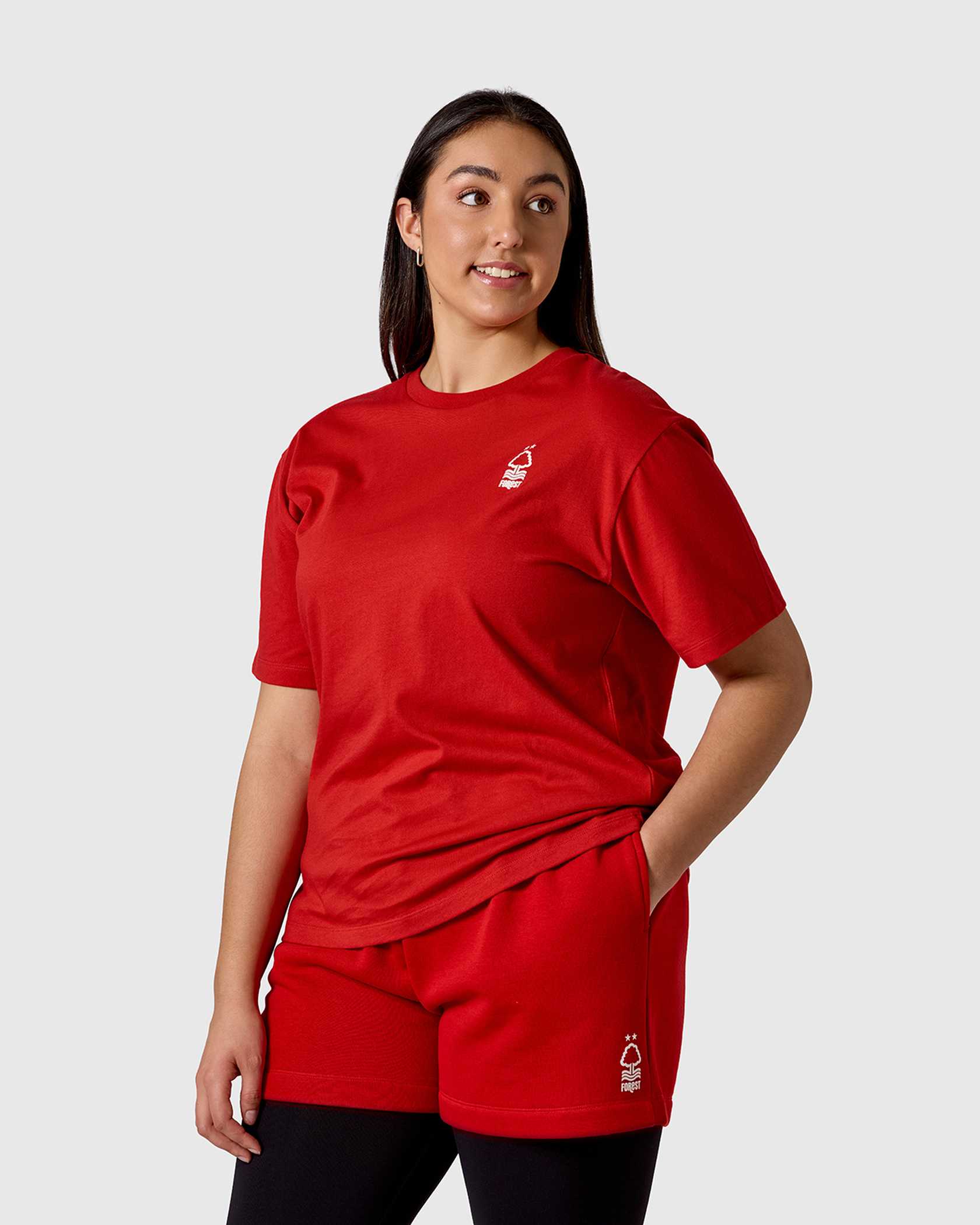 NFFC Women's Mist Back Print Red T-Shirt
