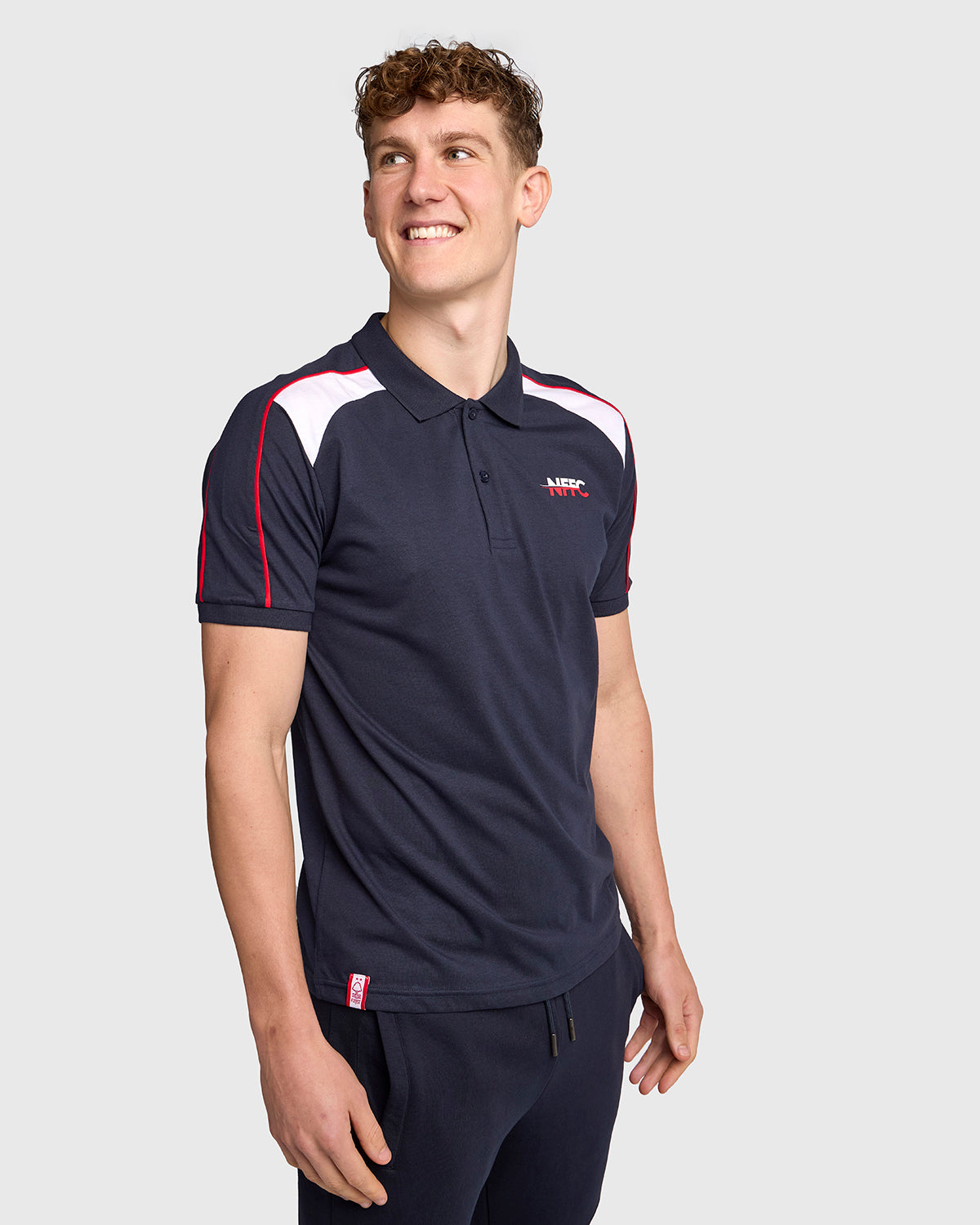 NFFC Navy Club Colours Shoulder Panel Polo