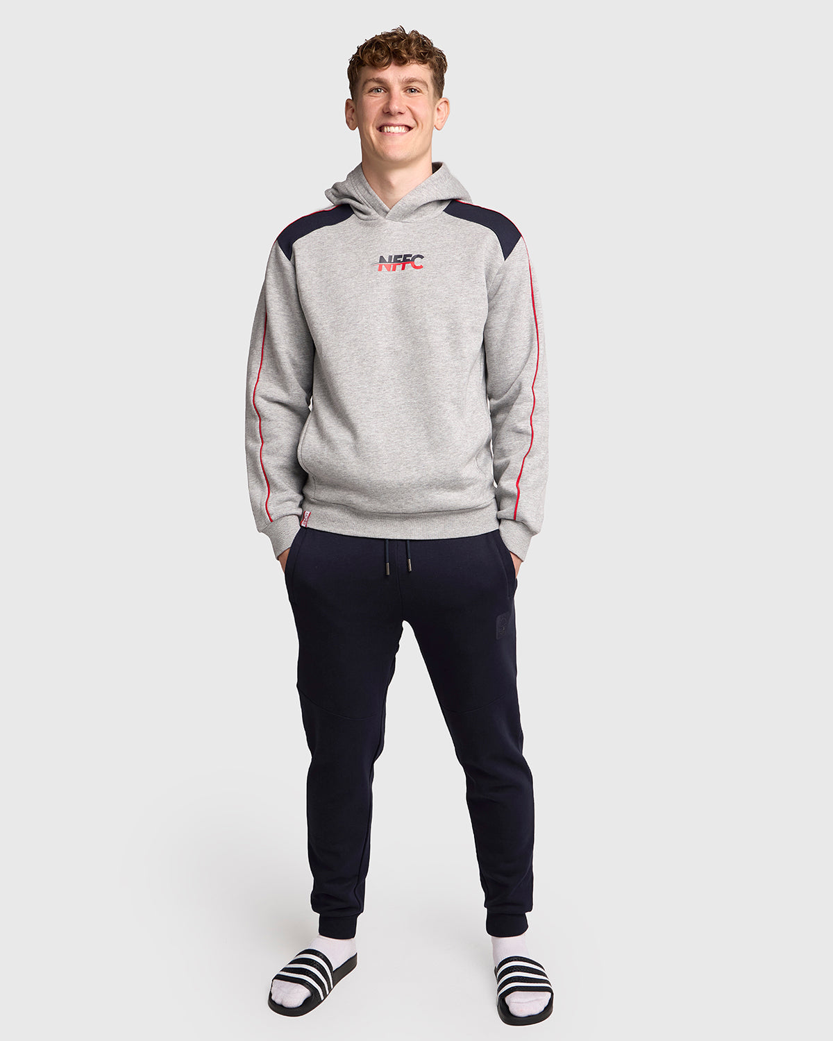 NFFC Grey Club Colours Shoulder Panel Hoodie