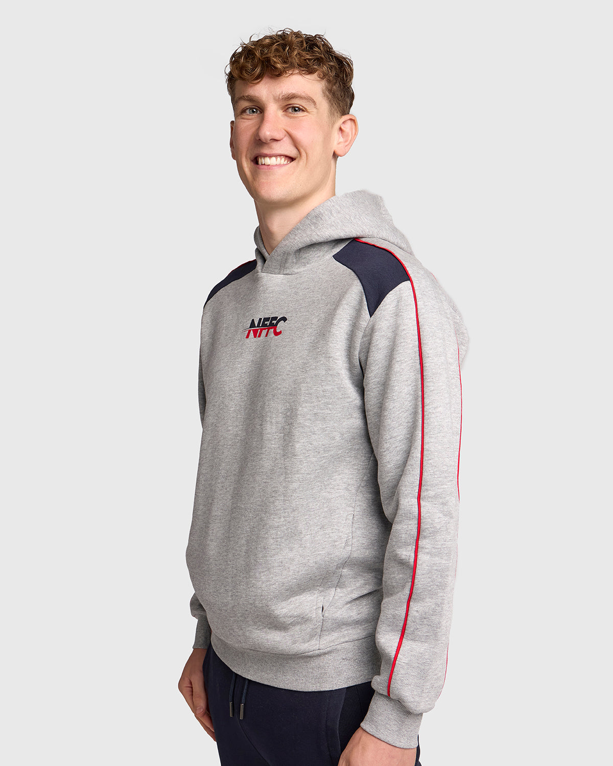 NFFC Grey Club Colours Shoulder Panel Hoodie
