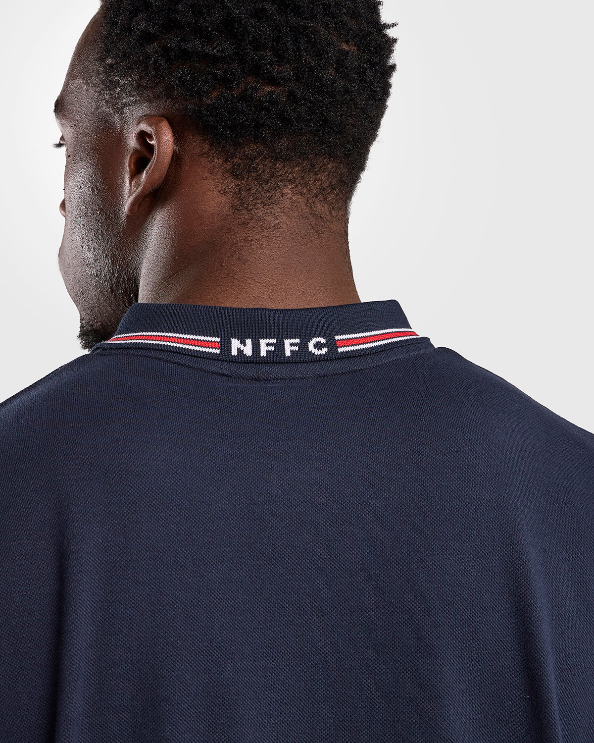NFFC Navy Club Colours Hidden Placket Polo
