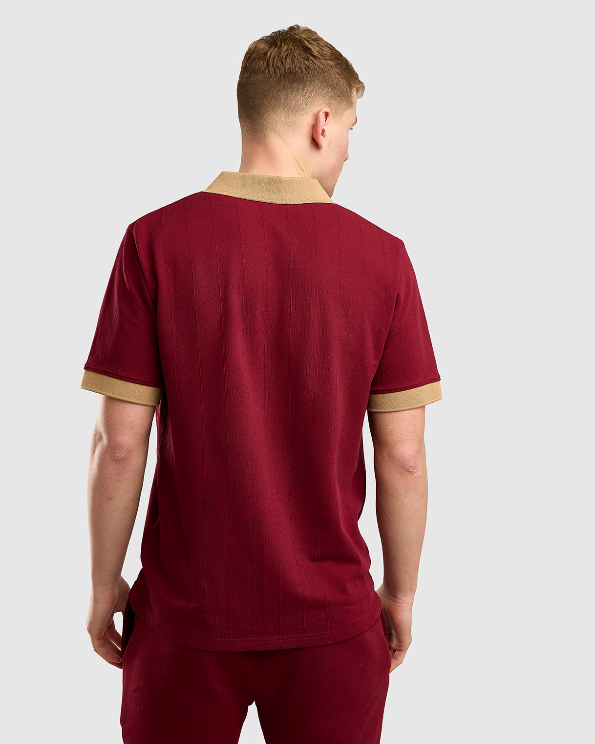 NFFC Burgundy Legacy Drop Needle Polo