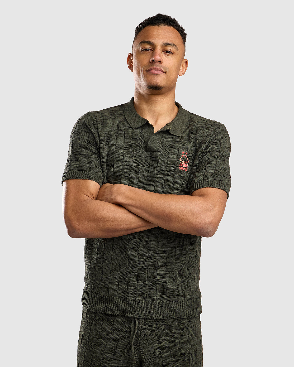 NFFC Musk Herringbone Open Collar Polo