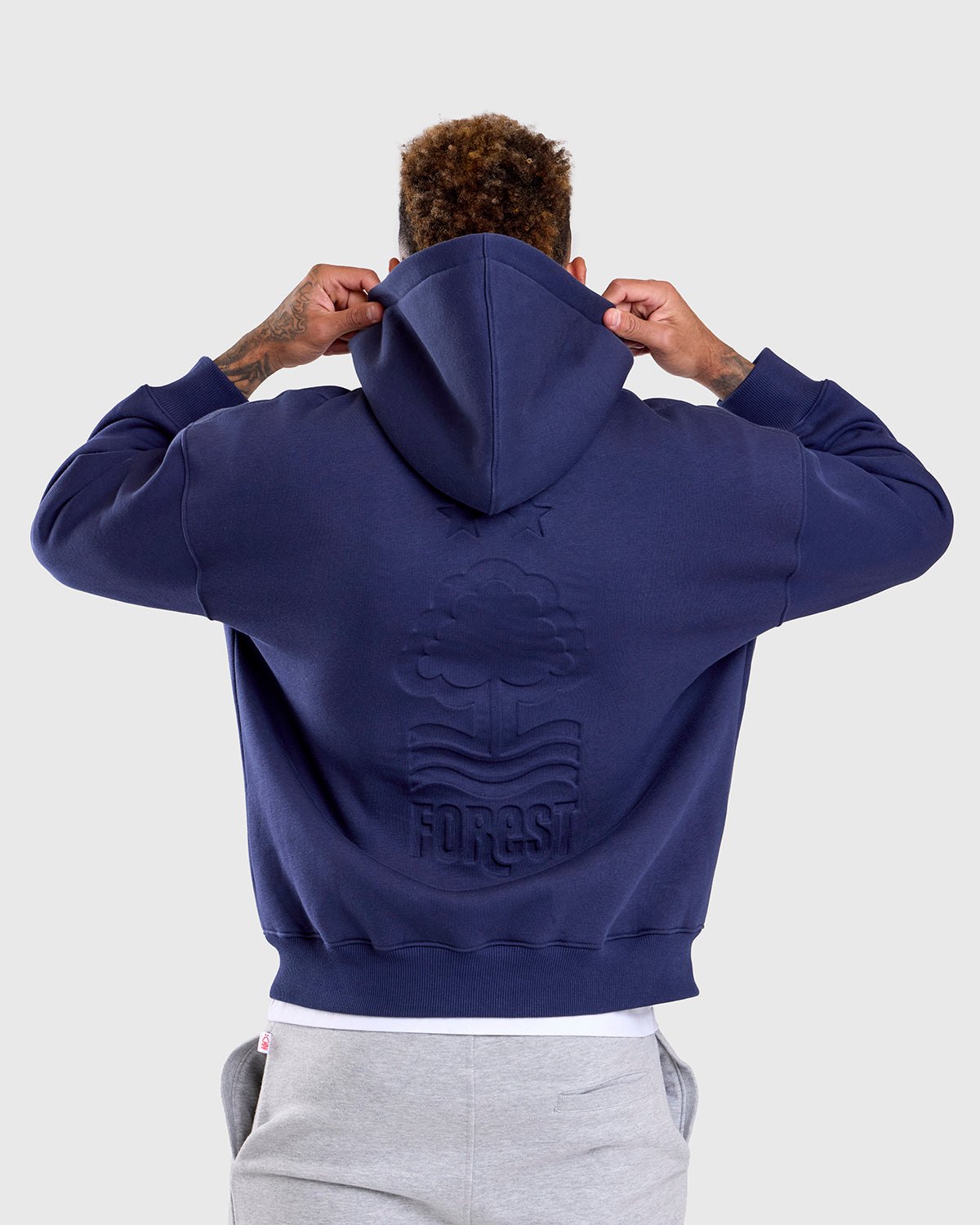 Art of NFFC Navy Debossed Full Zip Hoodie