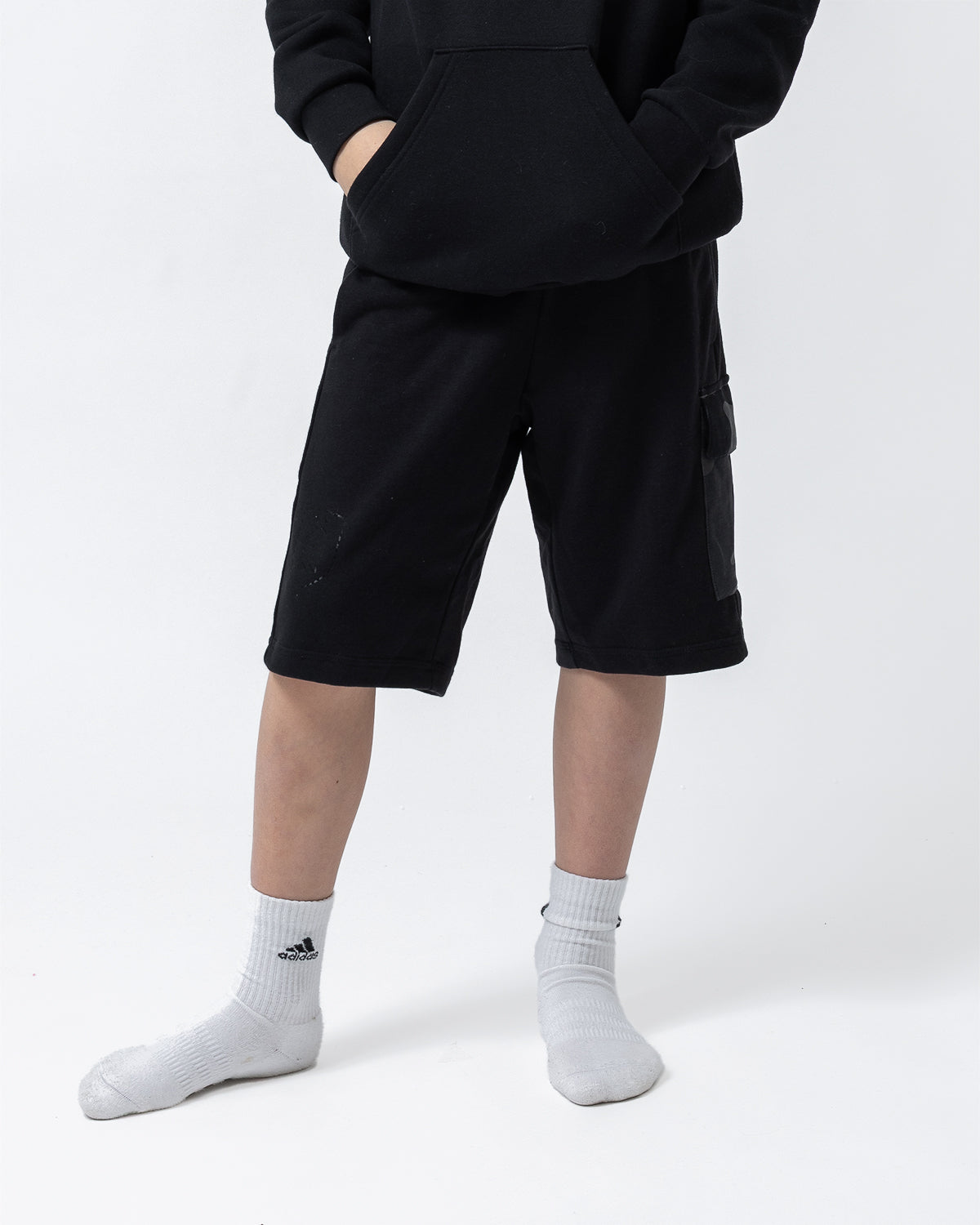 NFFC adidas Junior Black Camo Print Shorts