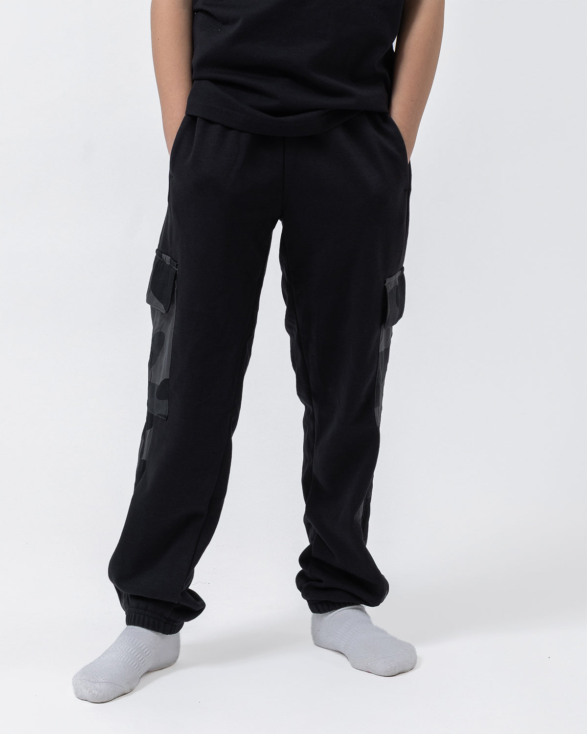 NFFC adidas Junior Black Camo Print Joggers