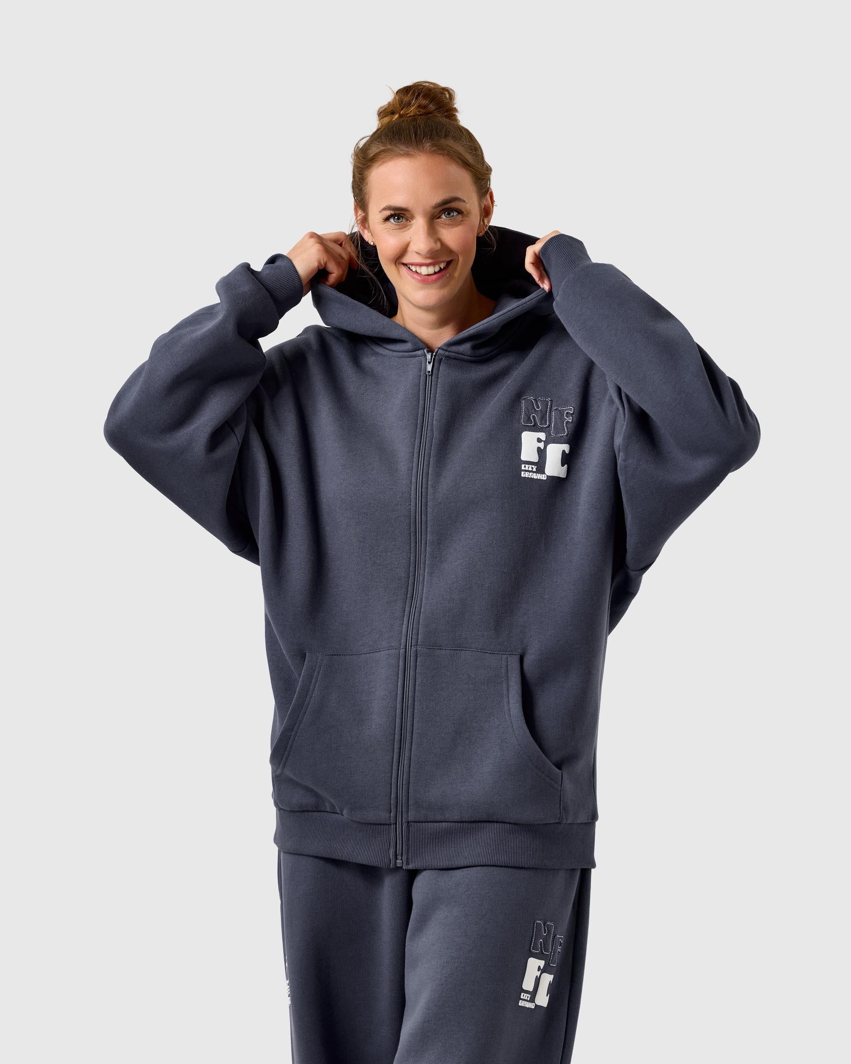 NFFC Women's Blue Bubble Full Zip Hoodie