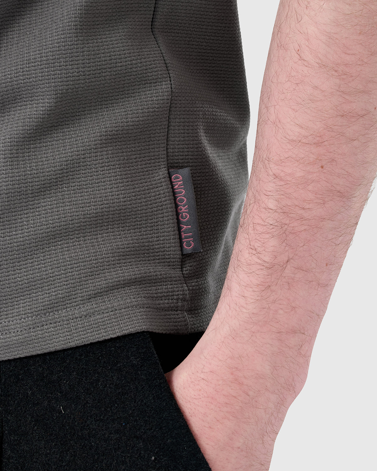 NFFC Charcoal Weekend Edit Waffle Polo