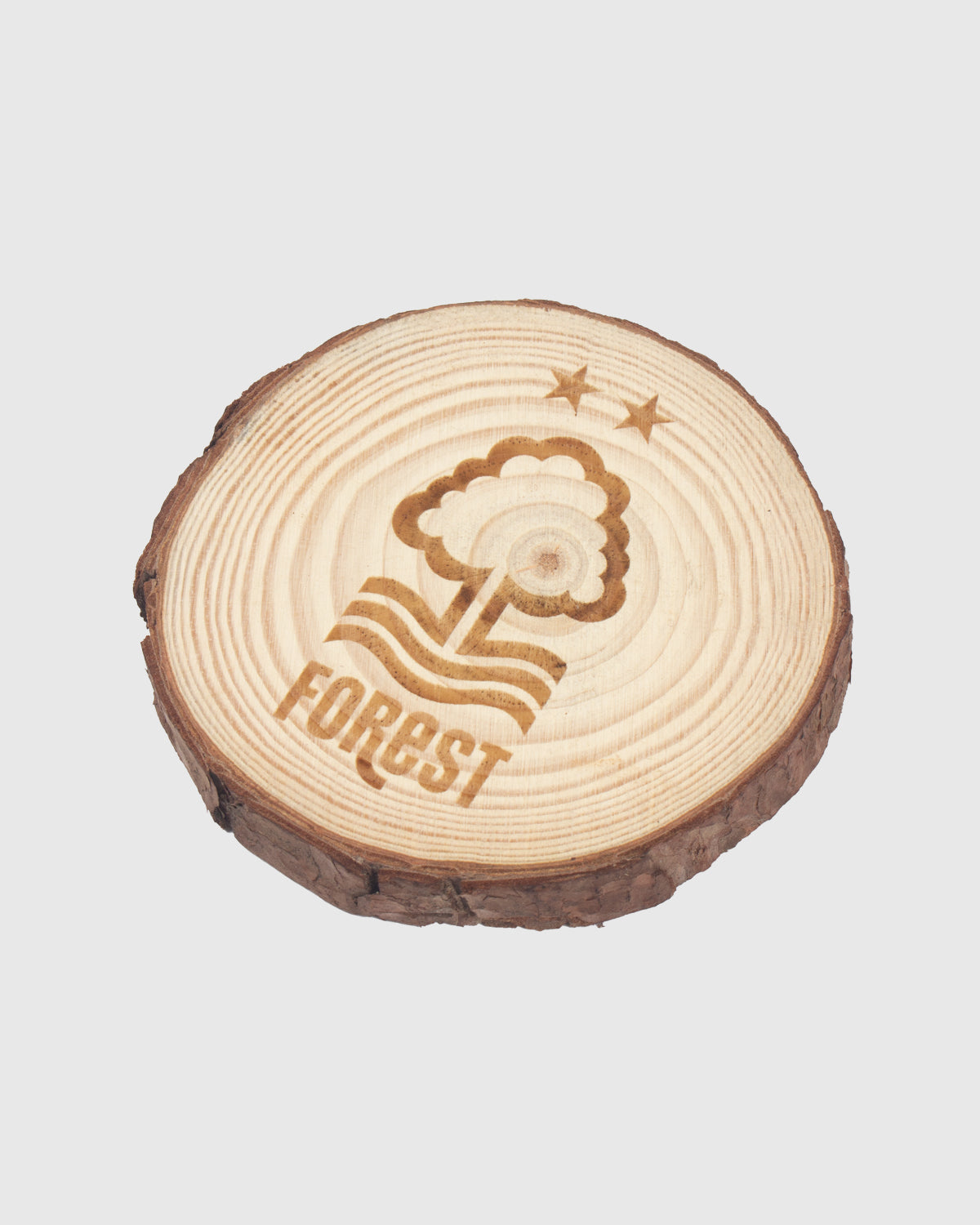 NFFC Crest Engraved Log Slice