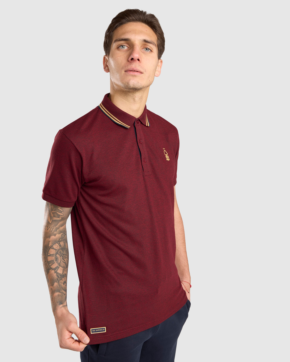 NFFC Dark Red Twist Pique Polo