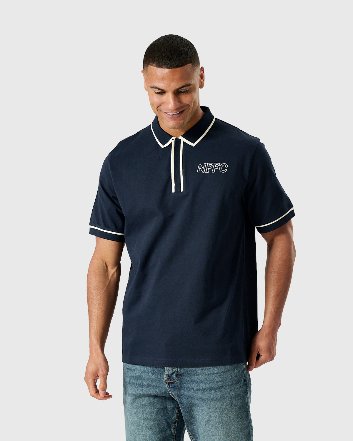 NFFC Embroidery Navy Polo