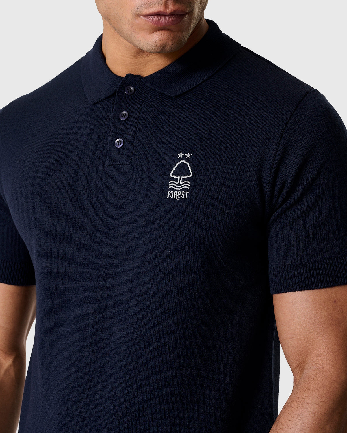 NFFC Navy Essential Knit Short Sleeve Polo