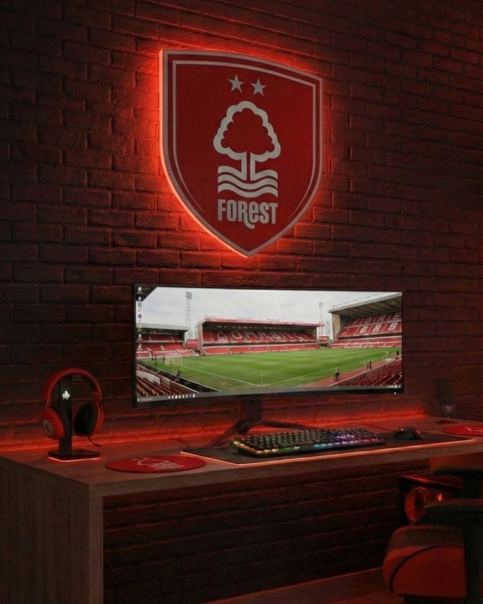 NFFC Crest LED Backlit Wallpop