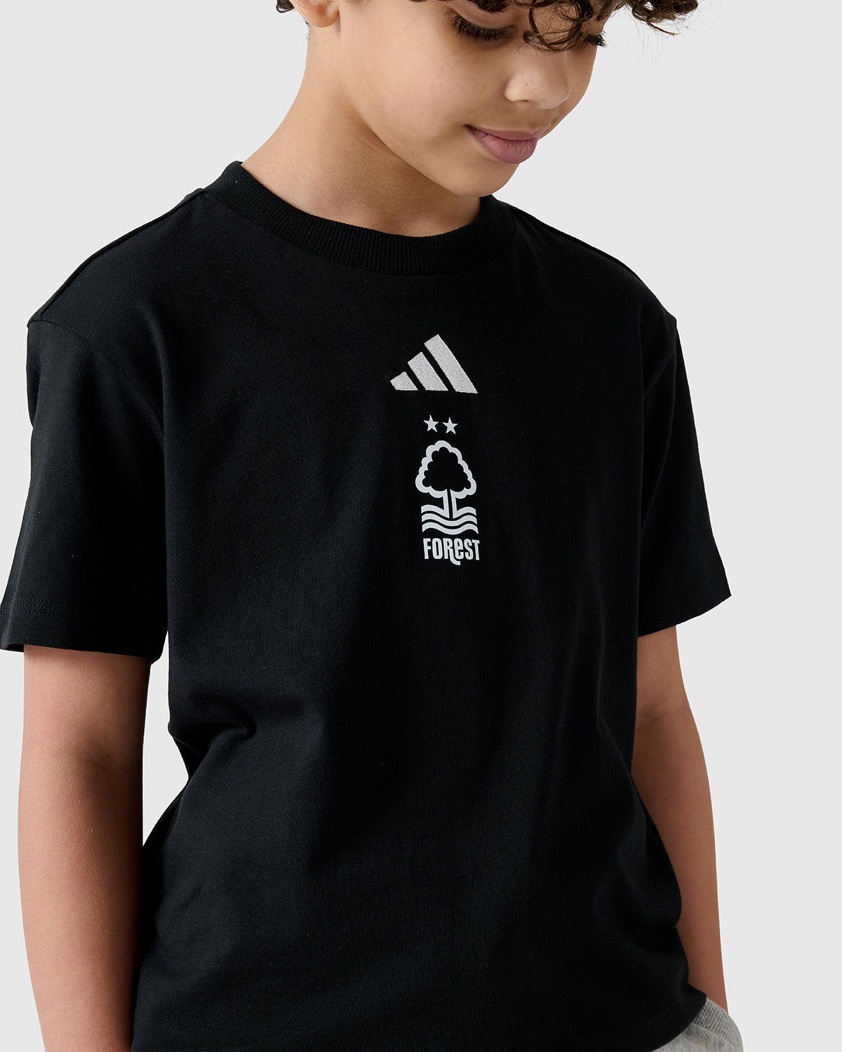 NFFC Adidas Junior Black Small Logo T-Shirt