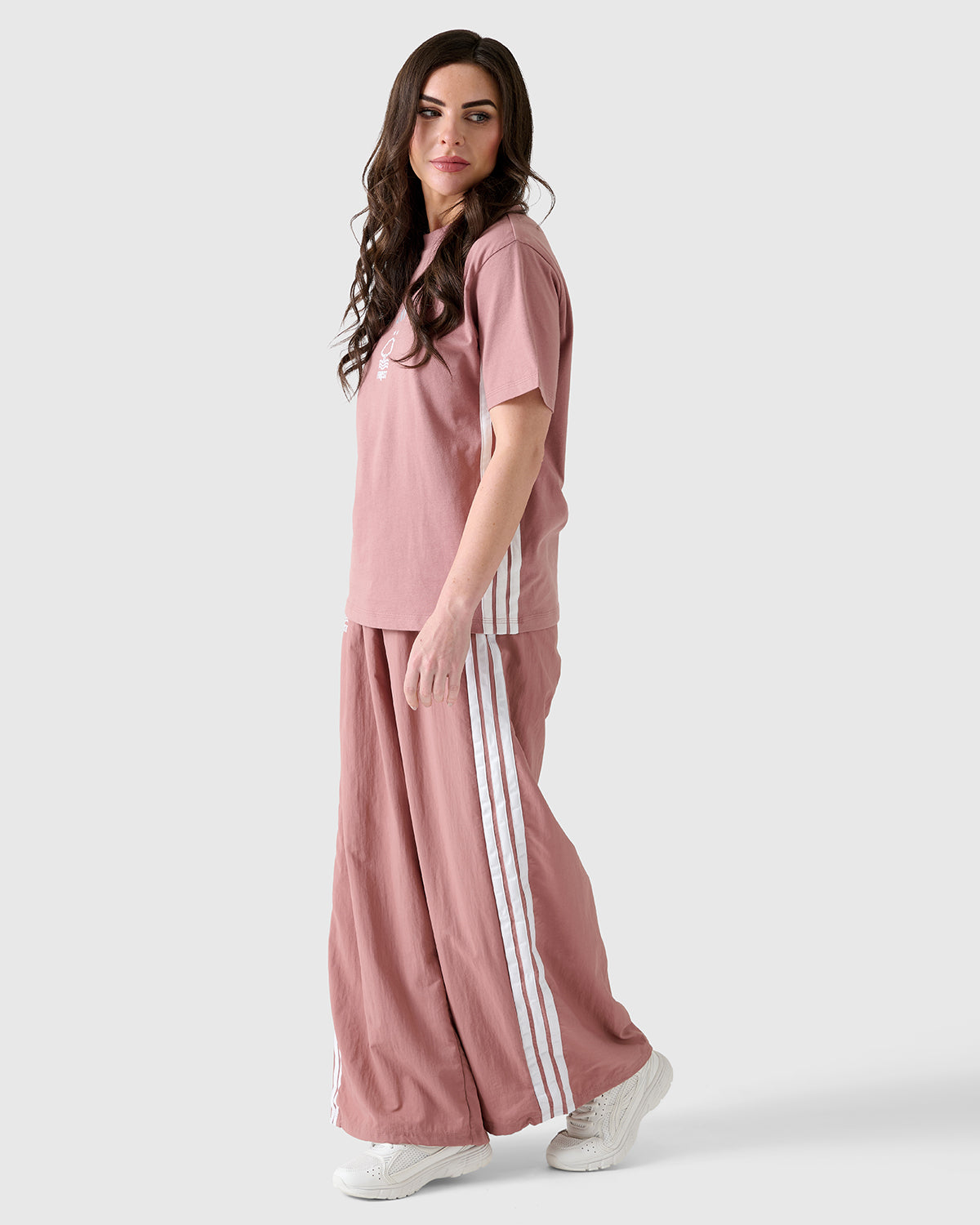 NFFC Adidas Women's 3-Stripe Pink T-Shirt