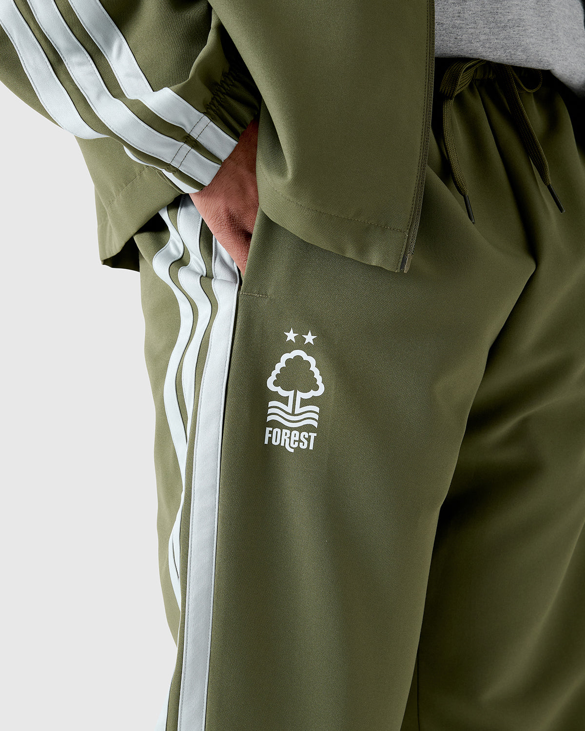 NFFC Adidas 3-Stripe Olive Woven Tracksuit