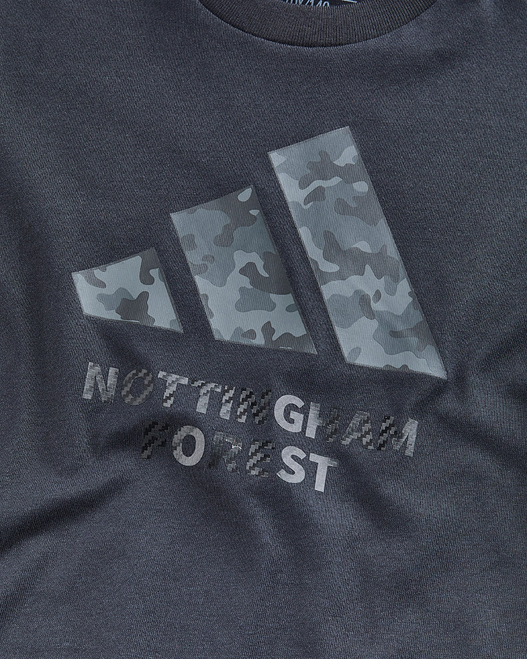 NFFC adidas Junior Black Camo Print T-Shirt