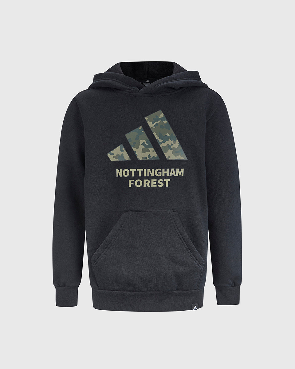 NFFC adidas Junior Black Camo Print Hoodie