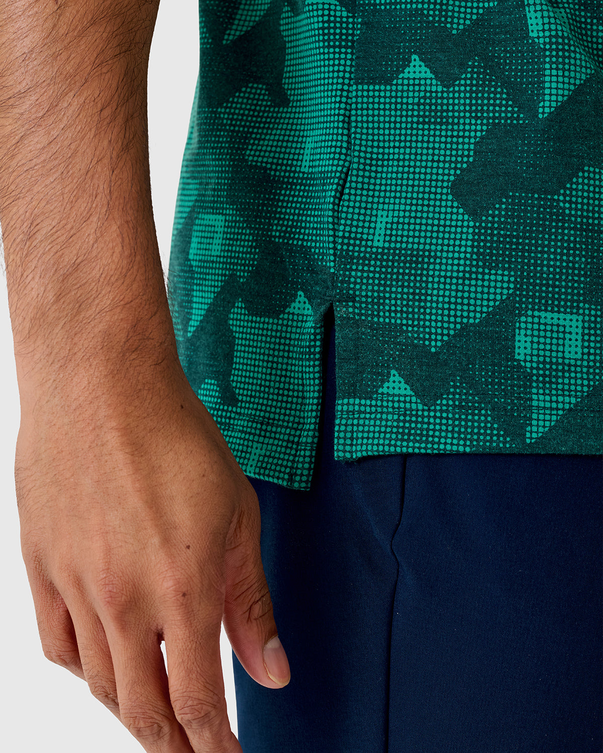 NFFC Adidas Golf Go-To Teal Print Polo