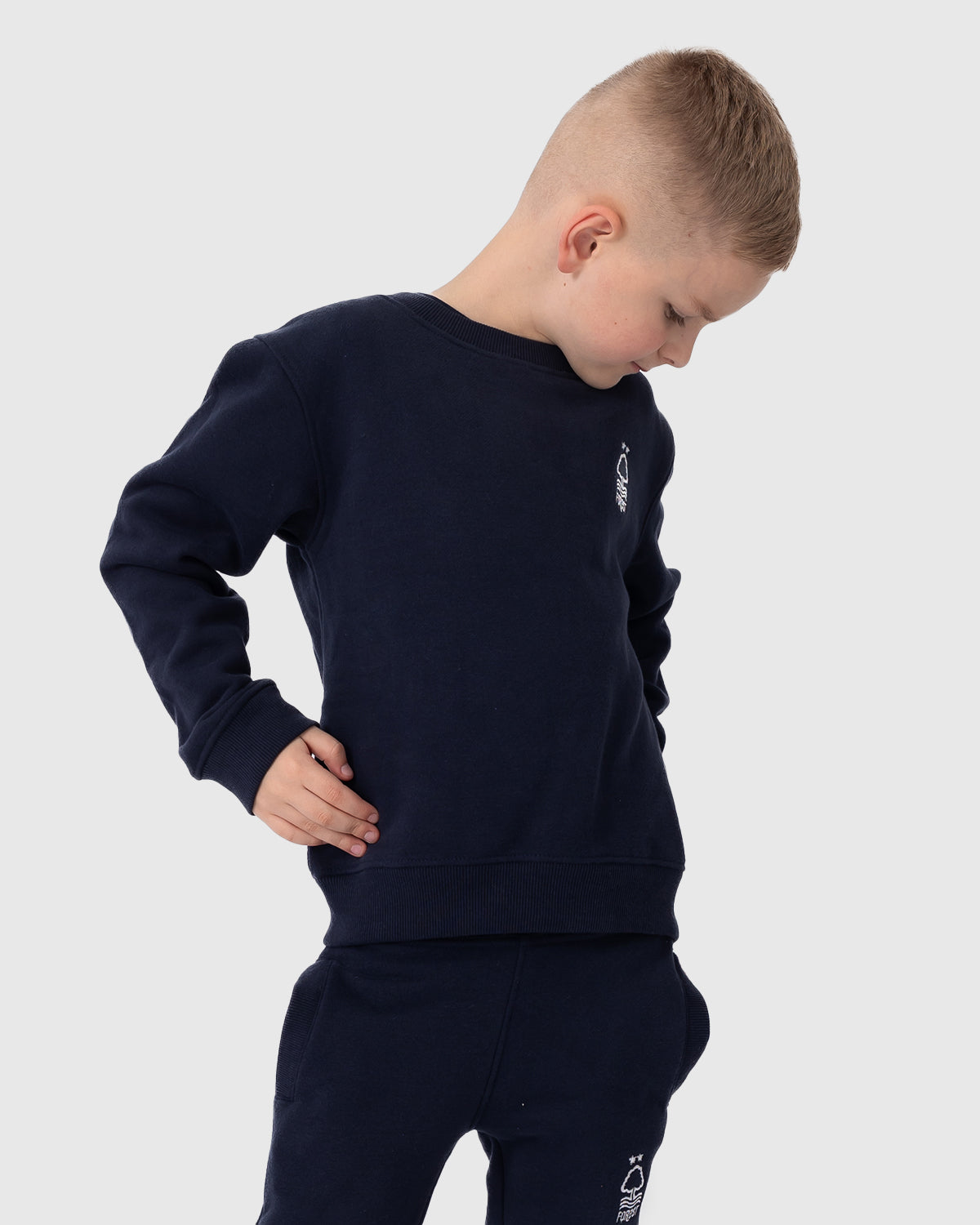 NFFC Junior Navy Essential Crew Neck Sweatshirt