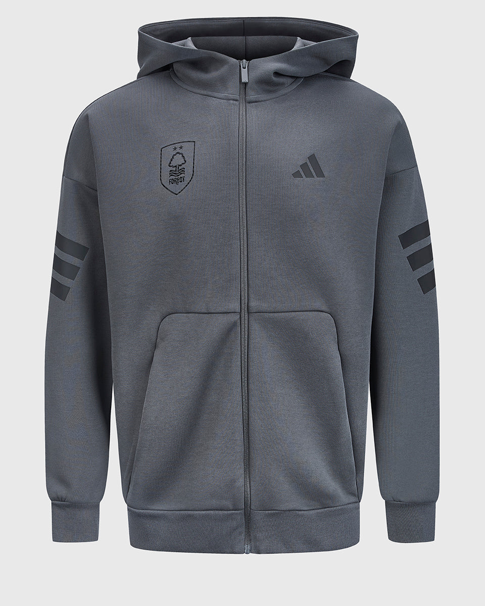 NFFC adidas Grey Future Icons Full Zip Hoodie