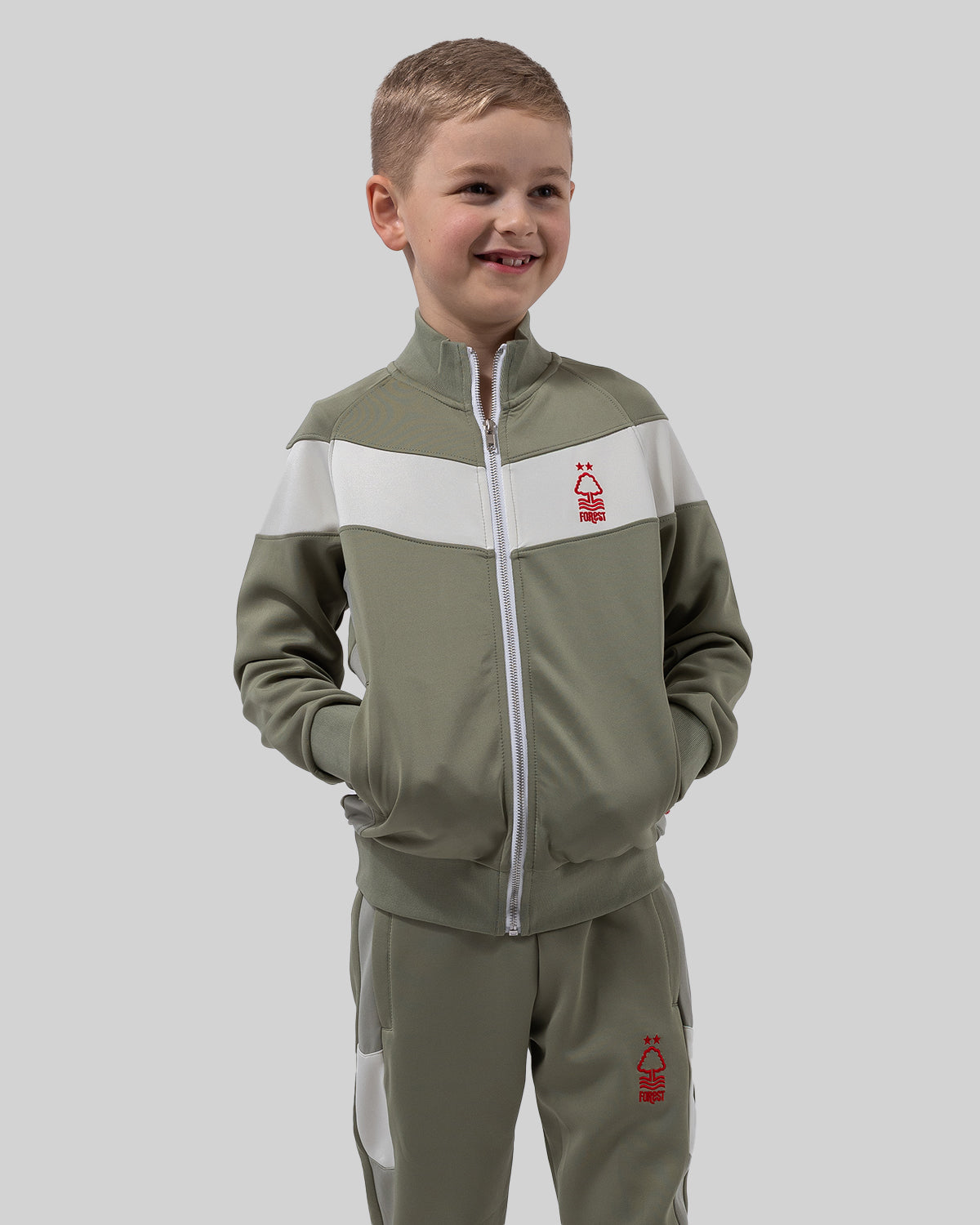 NFFC Junior Khaki Essential Crest Tracksuit
